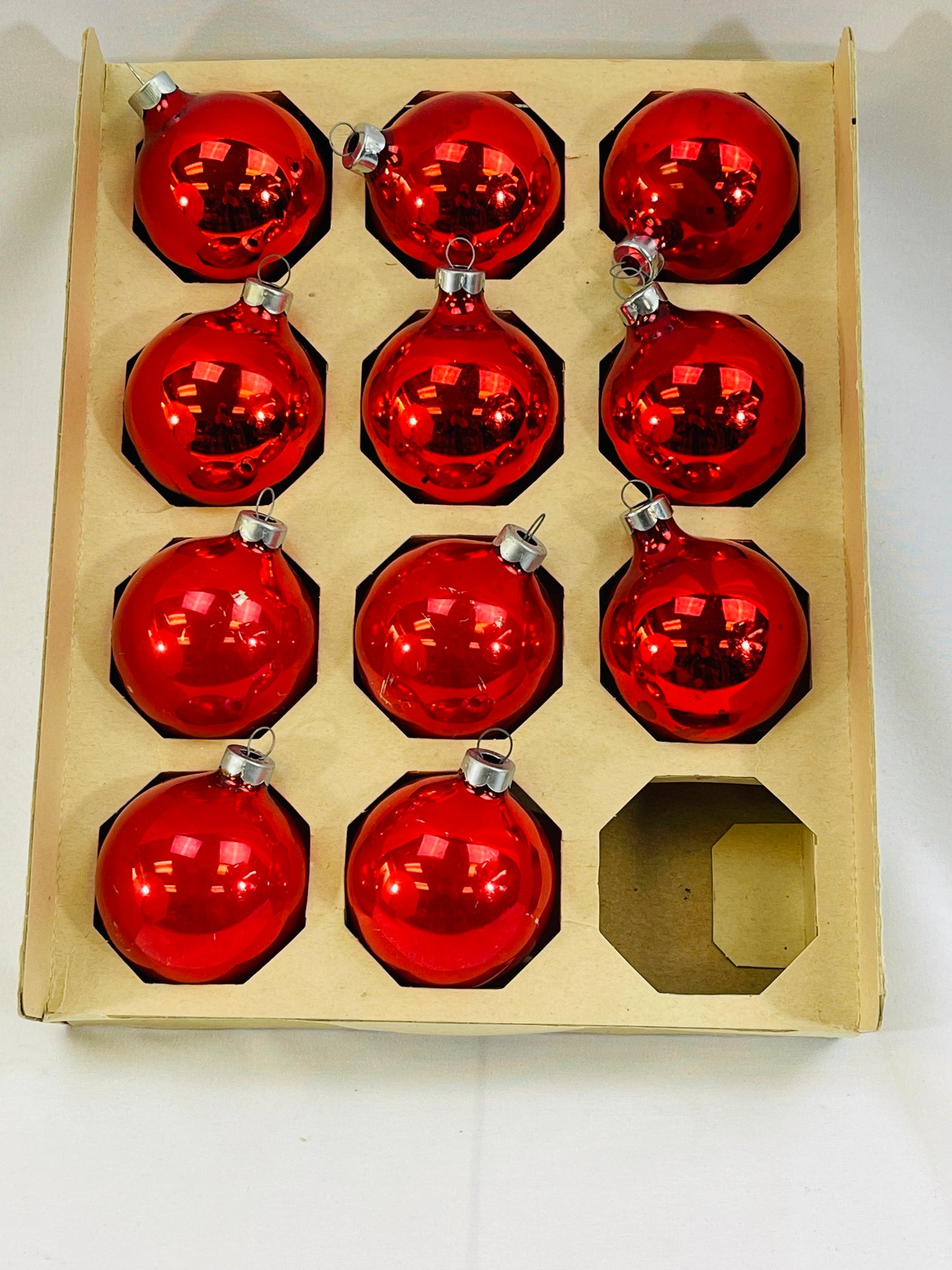 Mixed Glass Ornaments - Red
