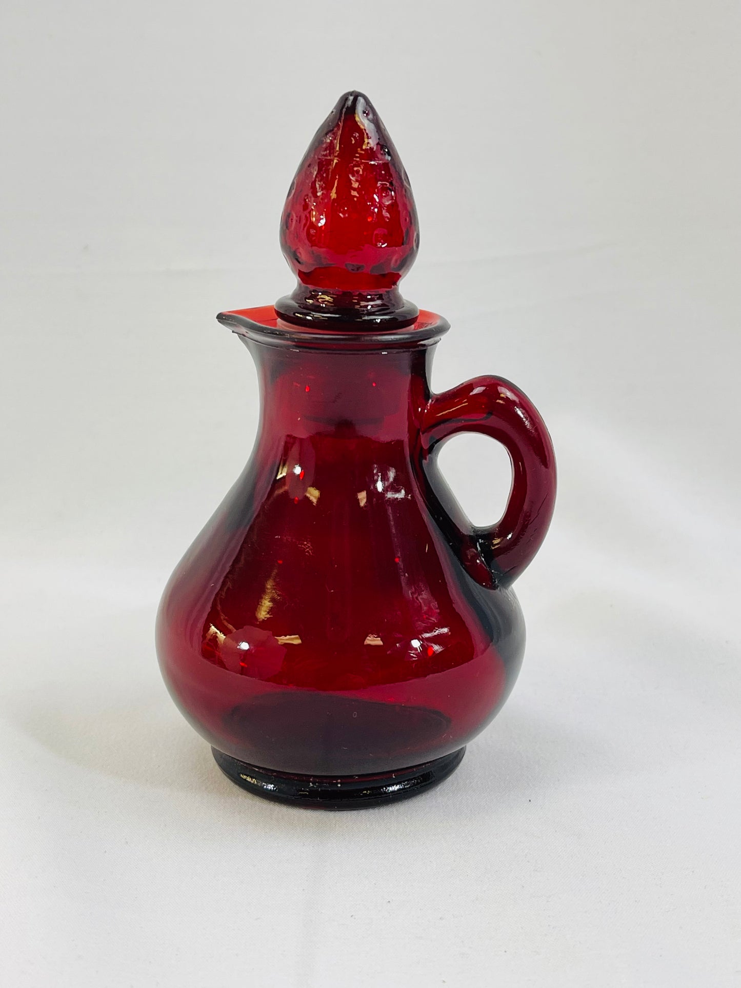 Red Avon Mini Glass Decanter