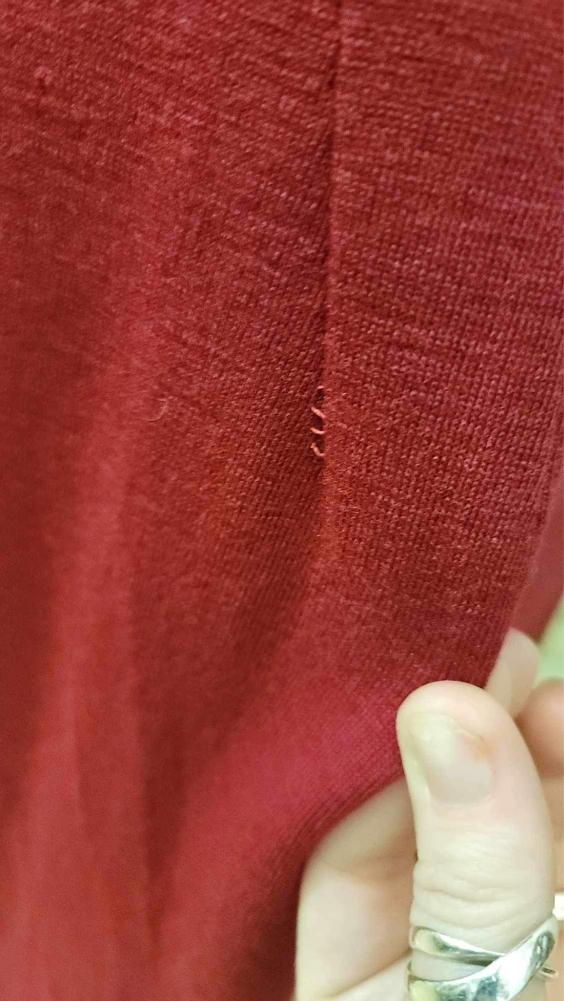 Severely Wounded Burgandy Dress