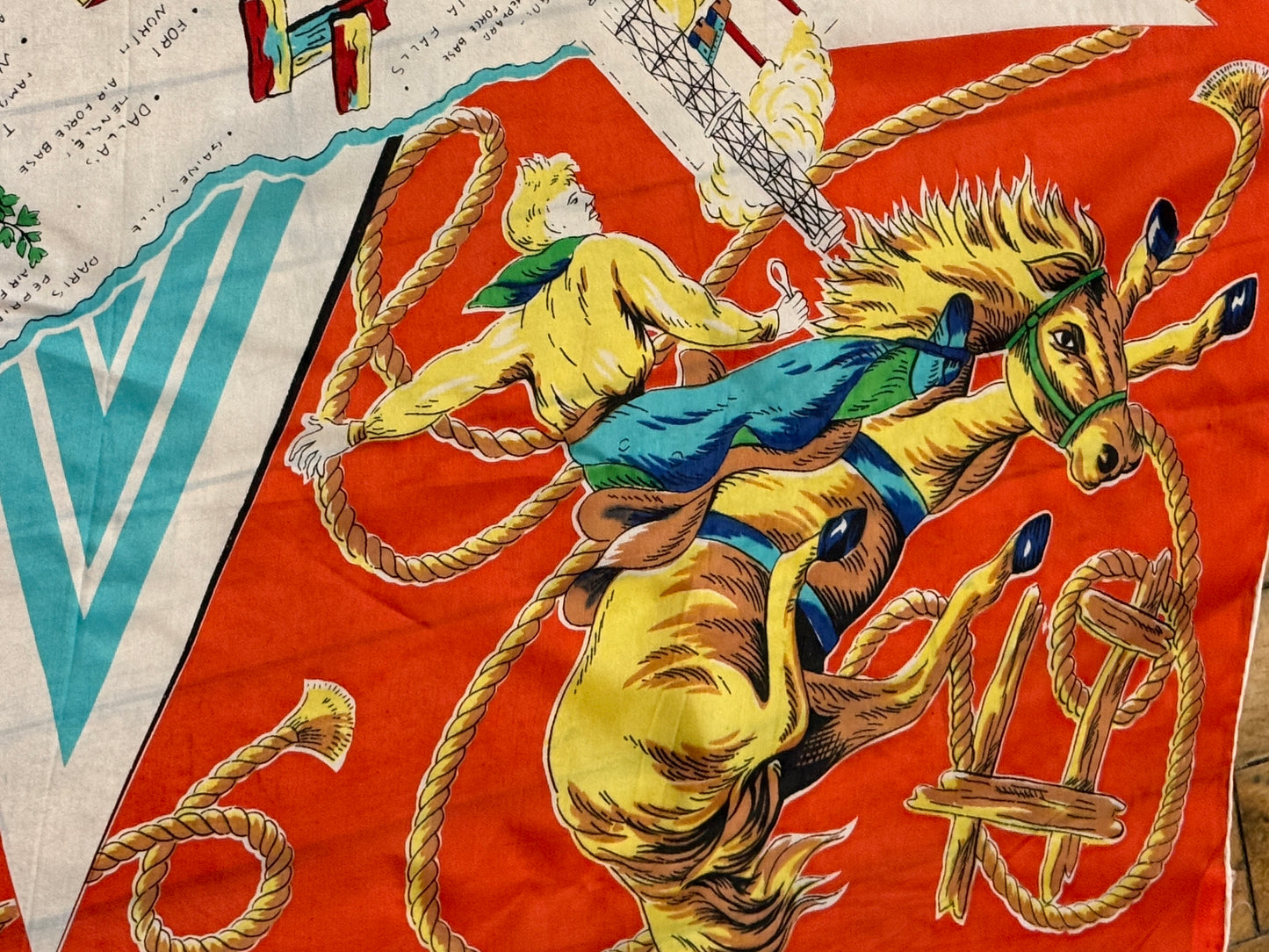 50s Texas souvenir scarf