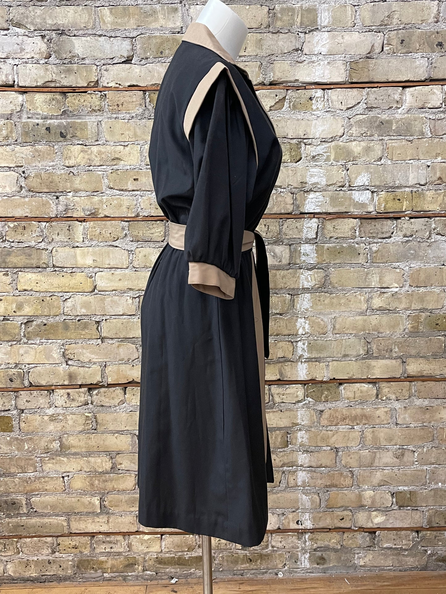 70s Black & Tan Dress