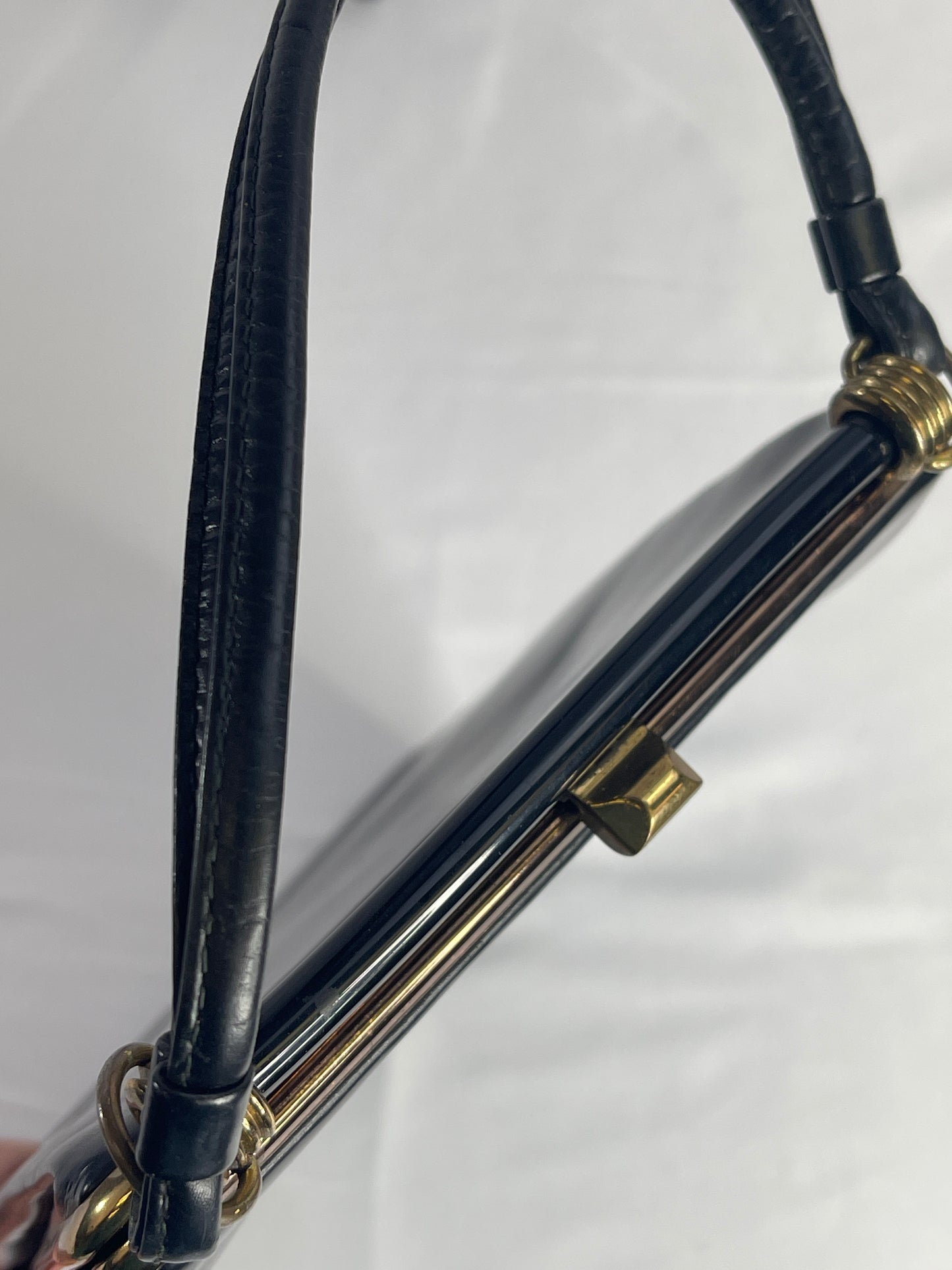 Matte Black Tall Handbag