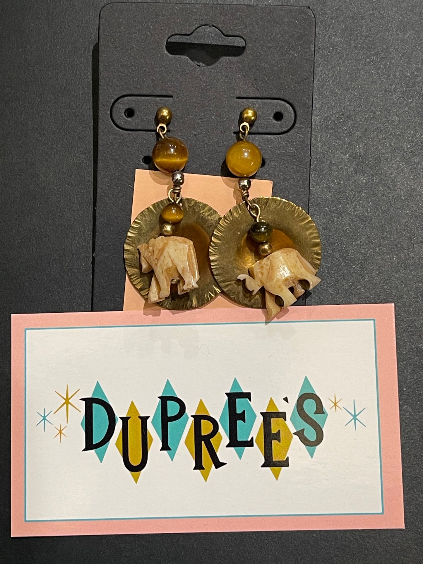 Dangle Elephant Earrings