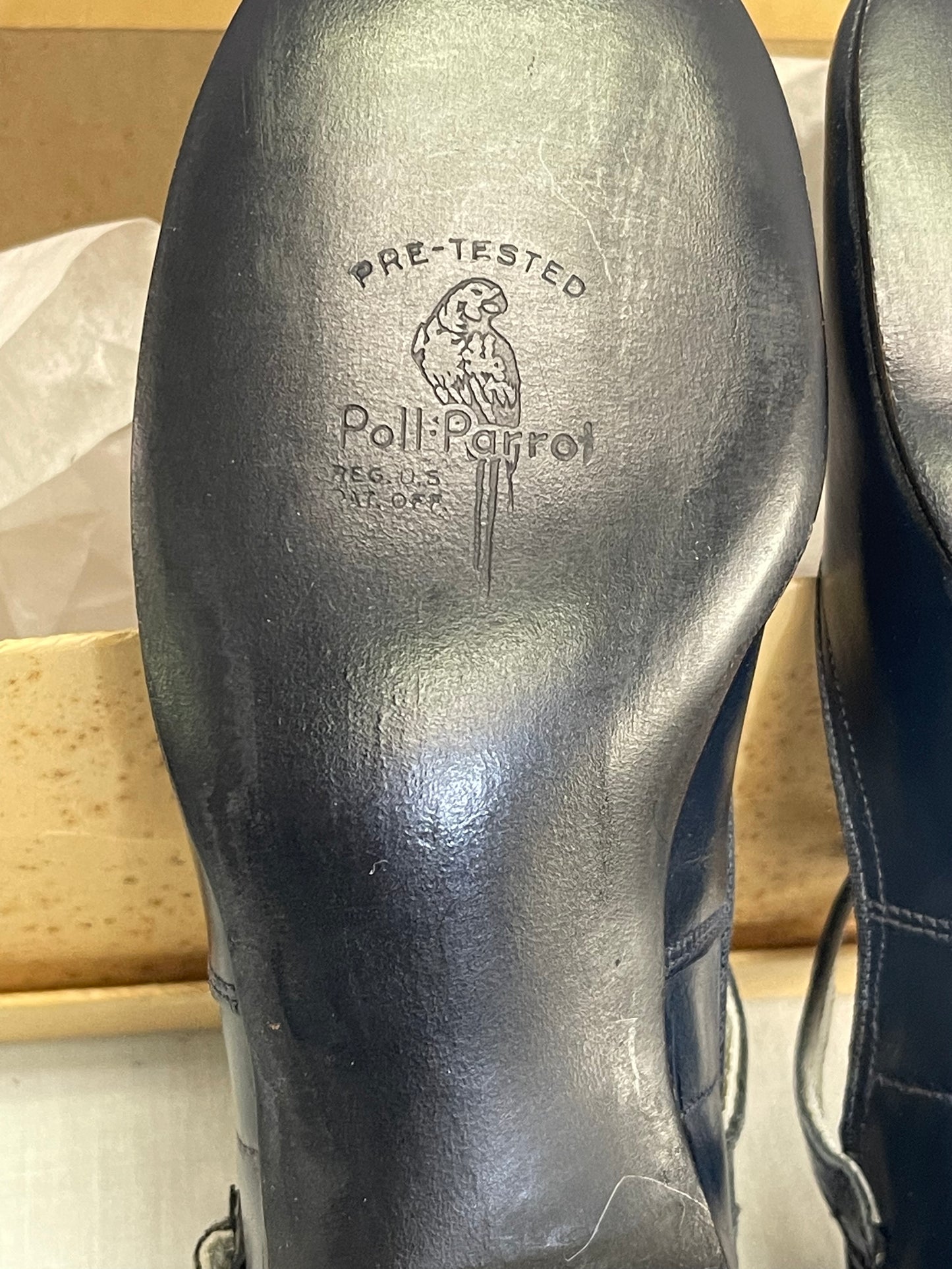 NOS Poll-Parrot Girl’s Navy Leather Shoes