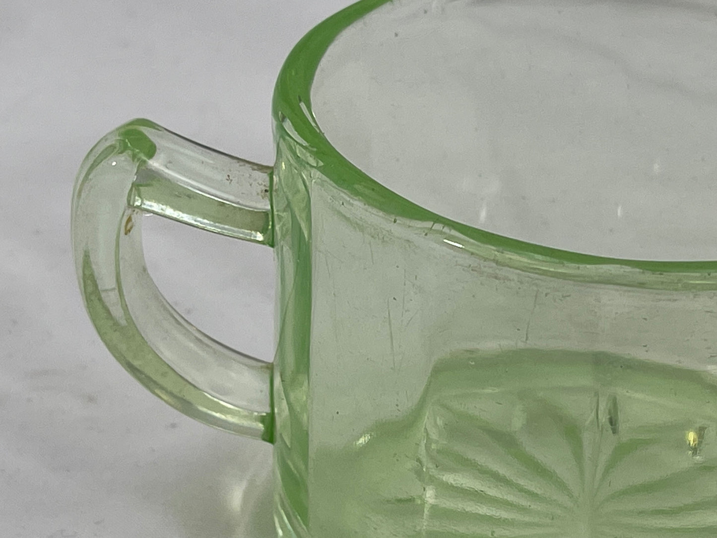 Uranium Glass Sugar Bowl