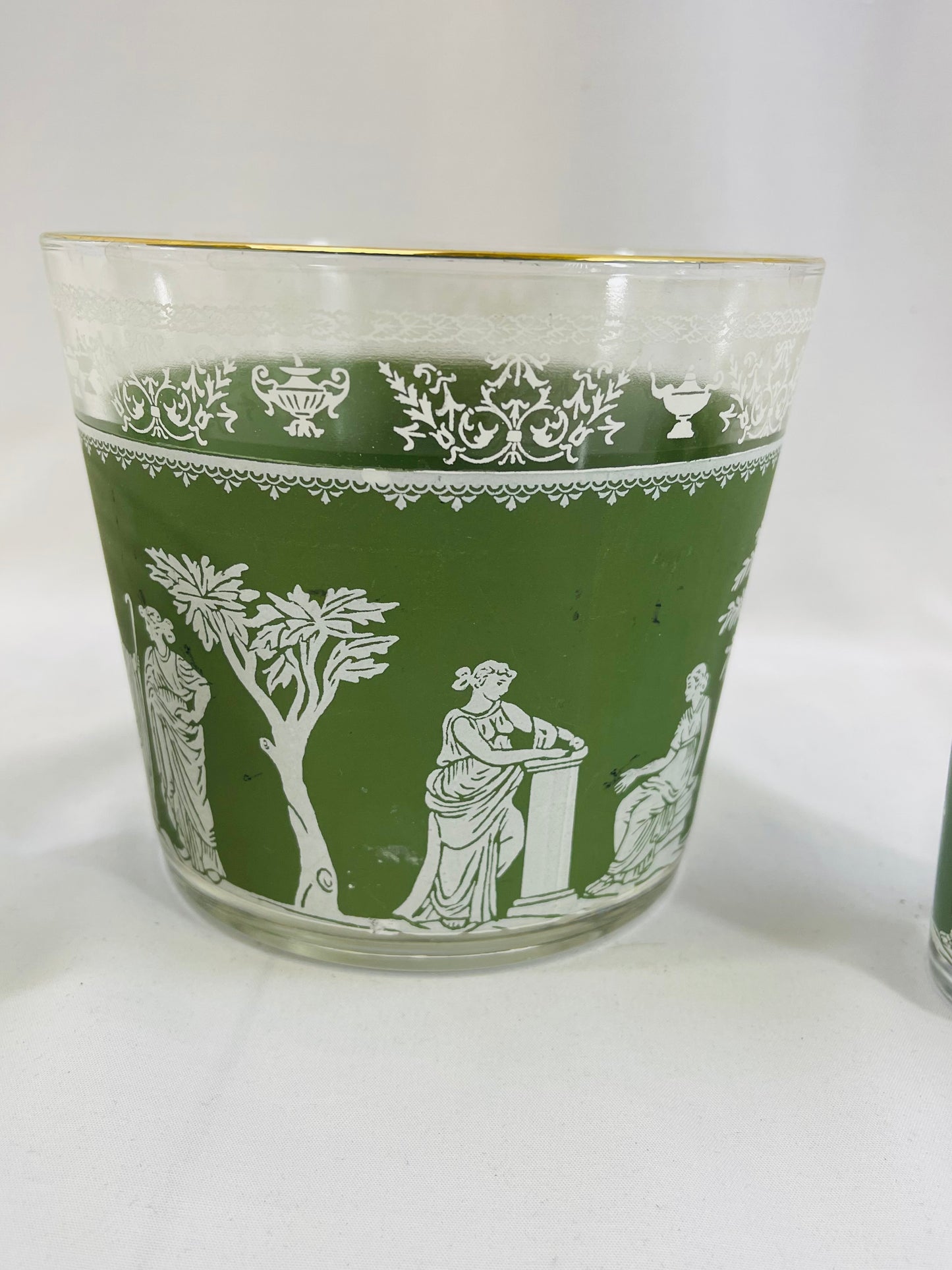 Jeannette Hellenic Ice Bucket & Glasses