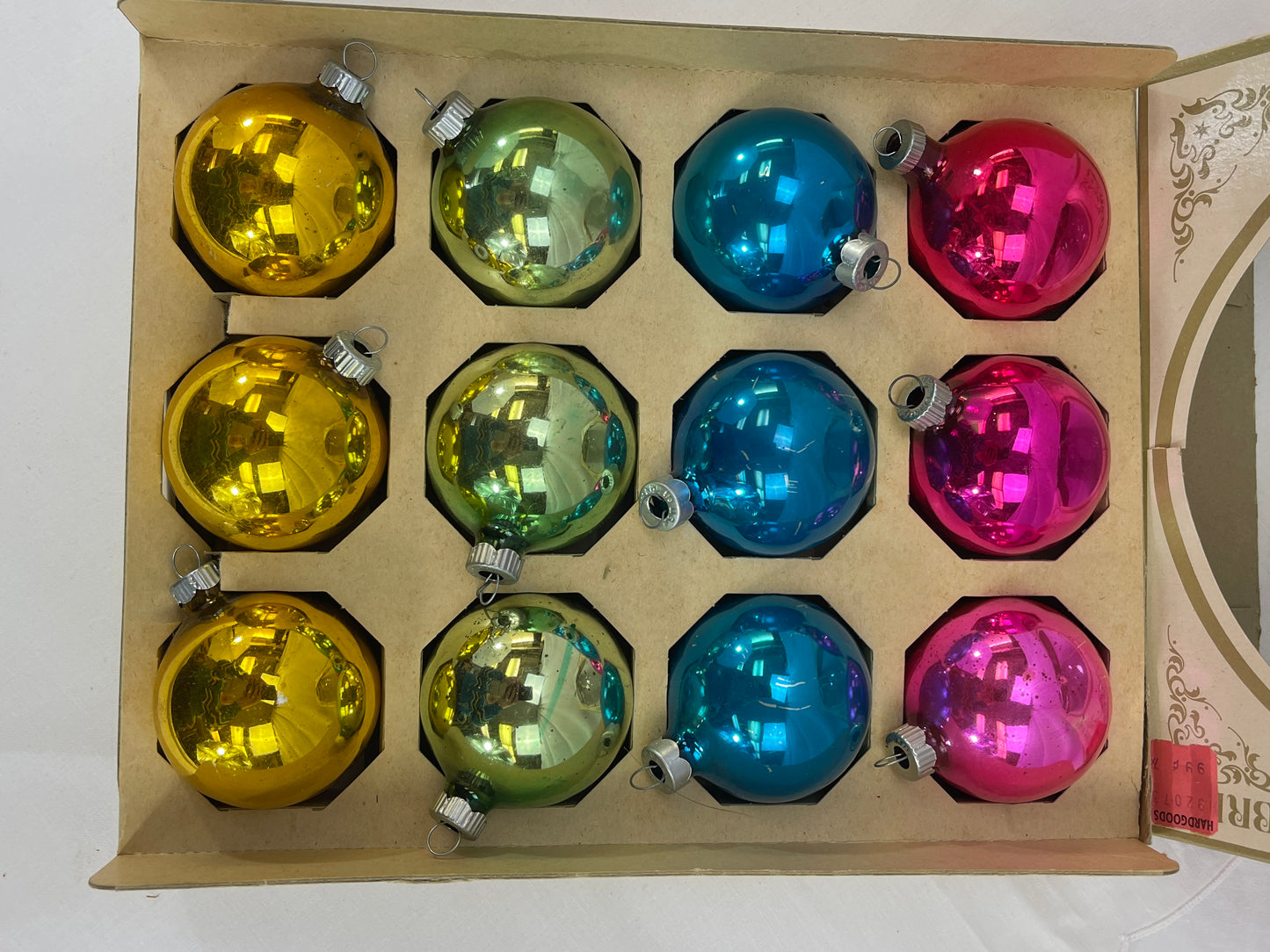 Vintage Glass Ornaments - mixed colors