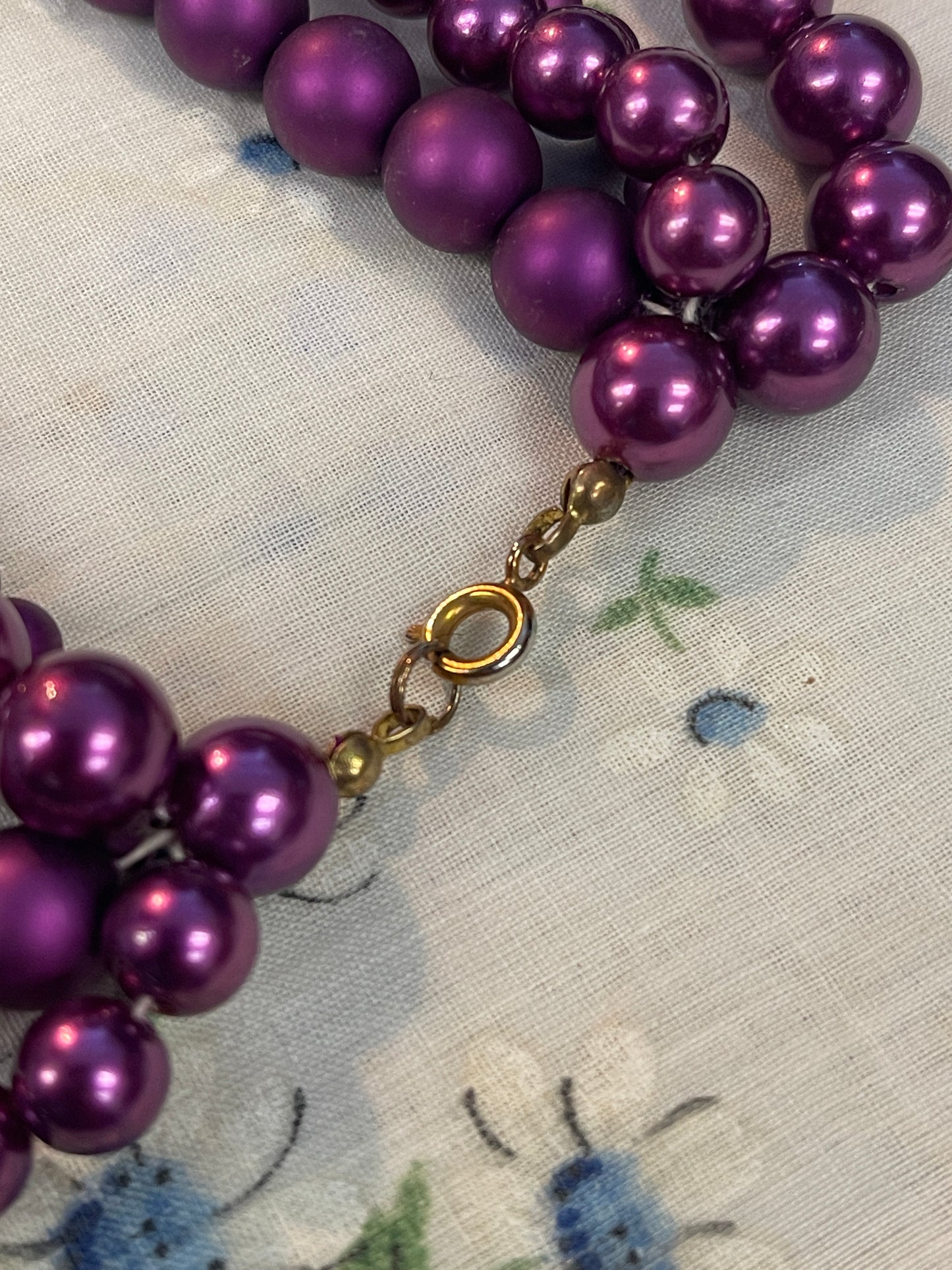 Modern Purple Multi Strand Necklace