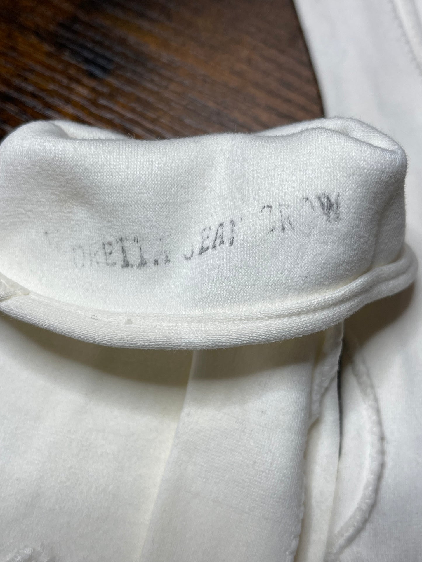 White Fabric Gloves with Button Closure