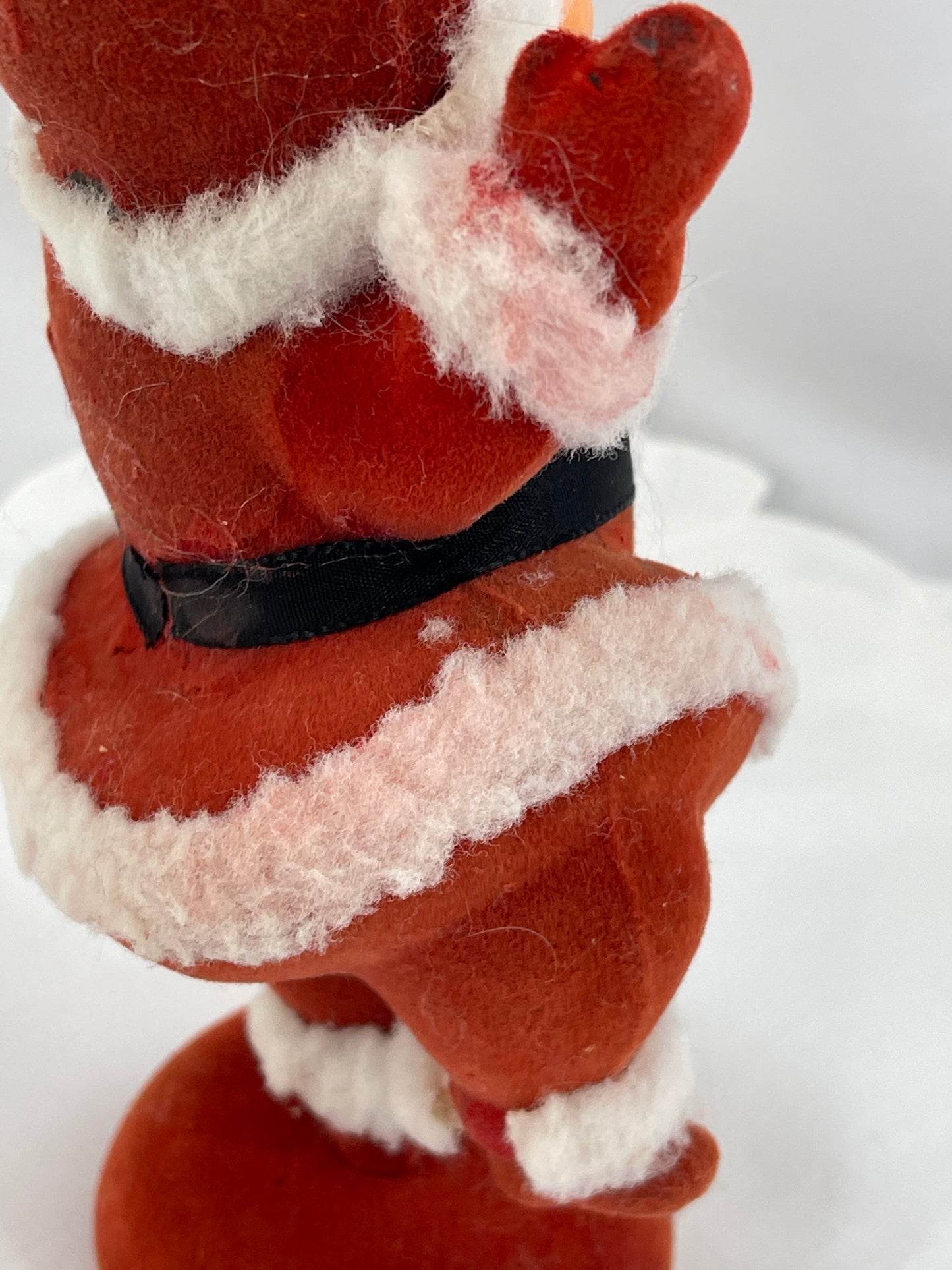 Vintage Flocked Dancing Santa