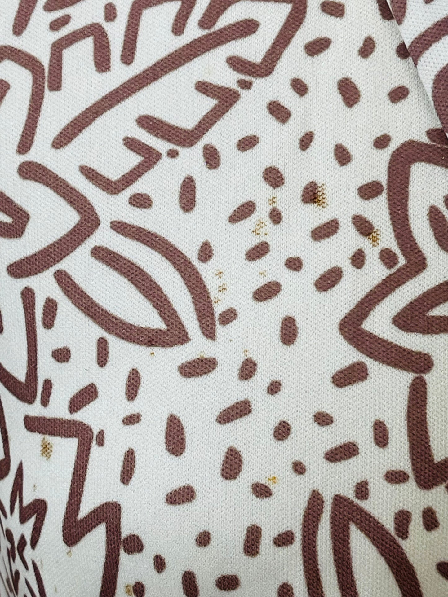 Brown & White Sleeveless 70s Blouse