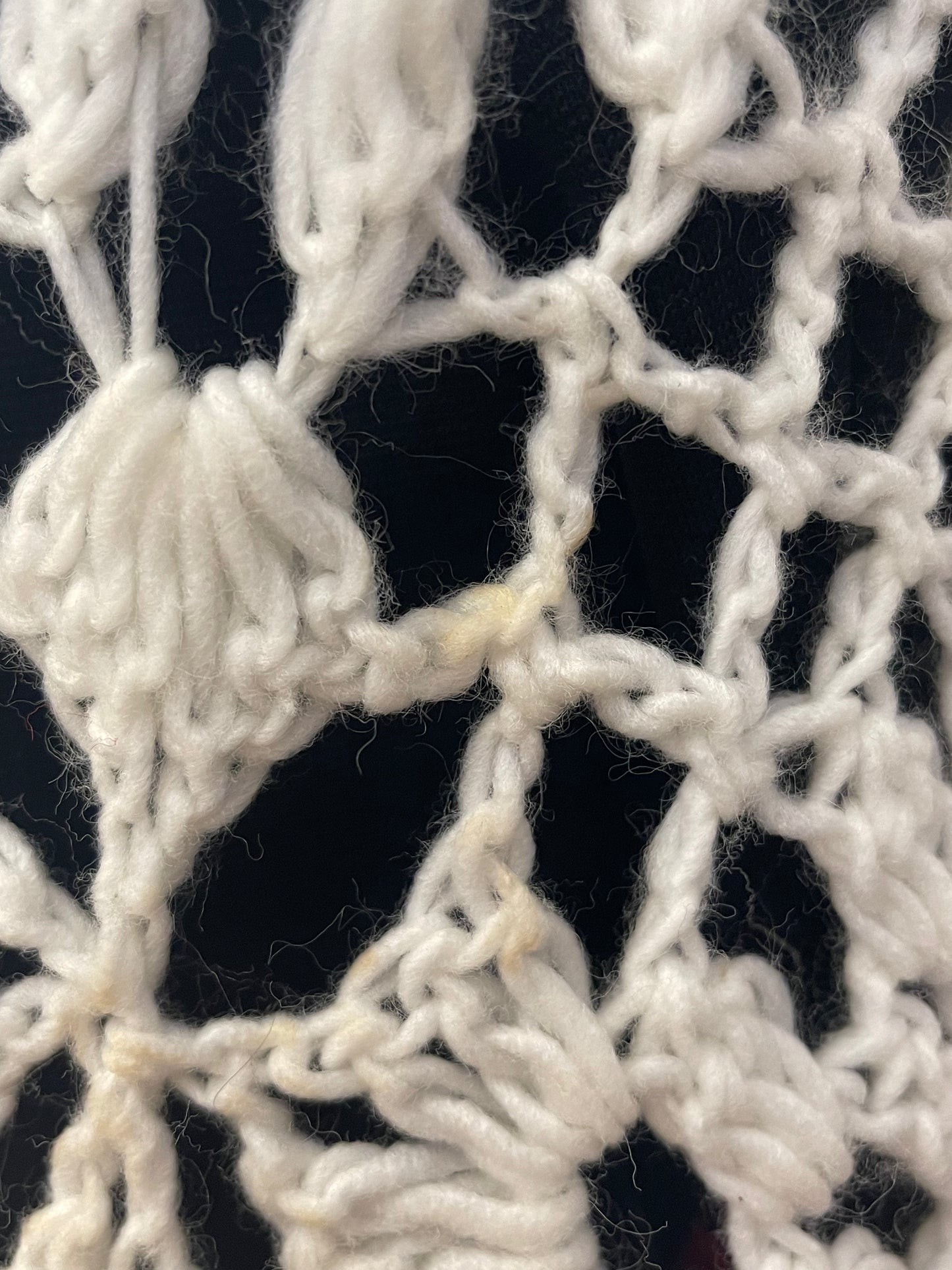 Vintage White Crochet Shawl