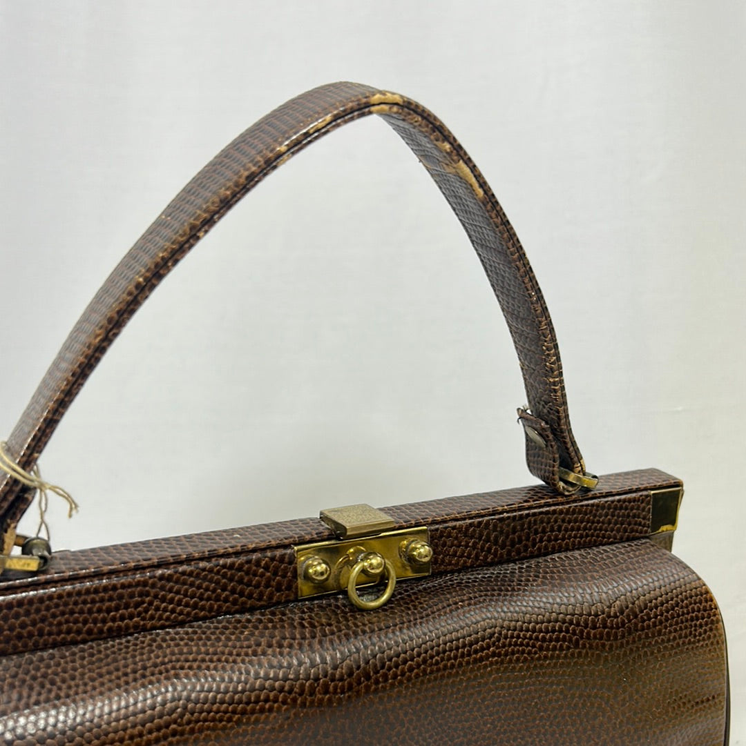 Large Brown Textured Handbag