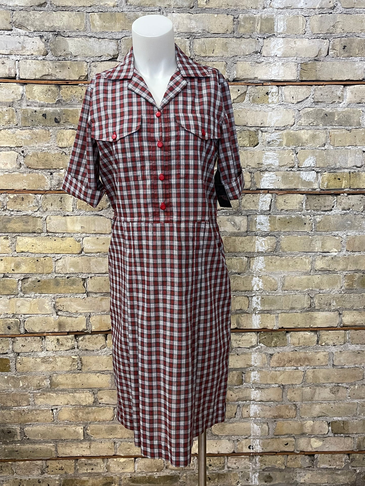 Plaid Cotton Day Dress
