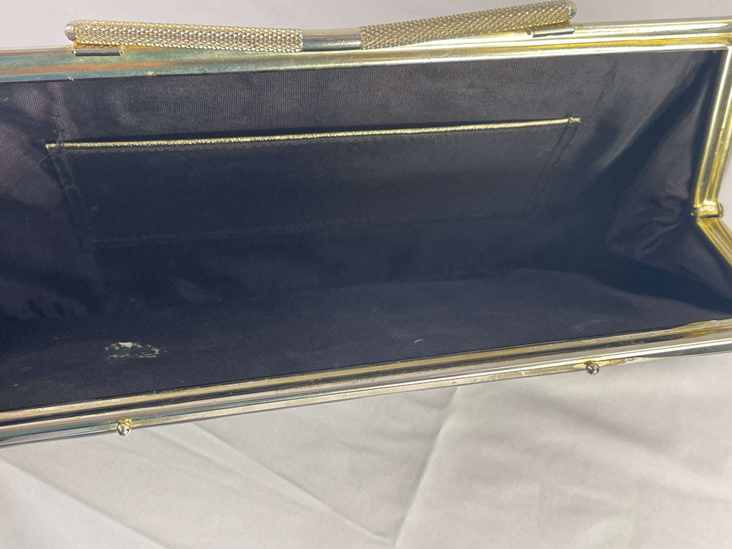Brown Patent Leather Clutch