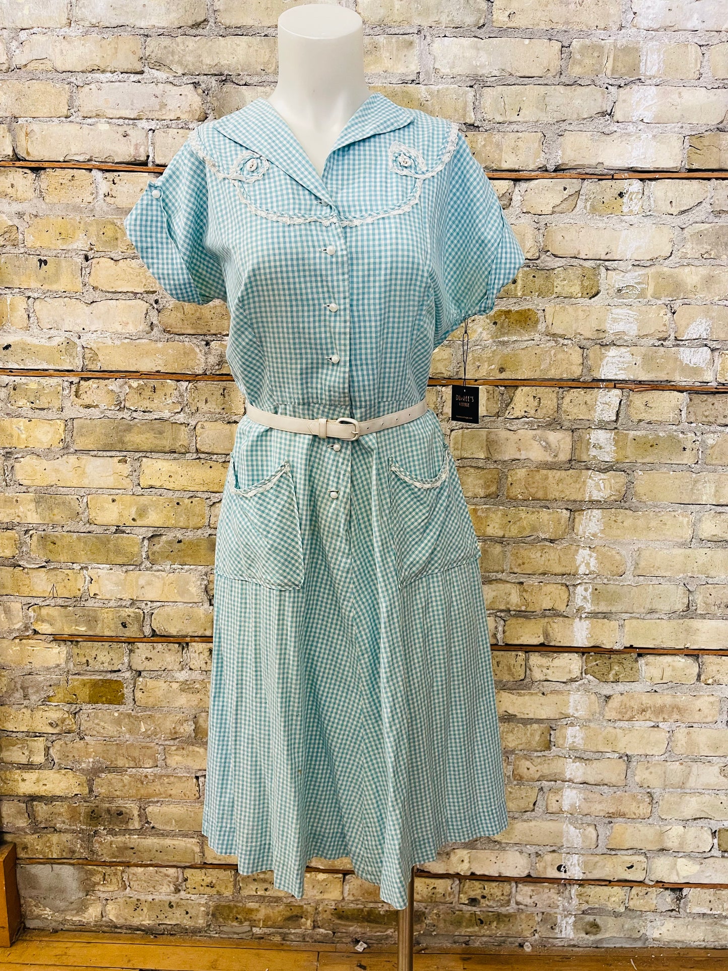 Blue Gingham Day Dress