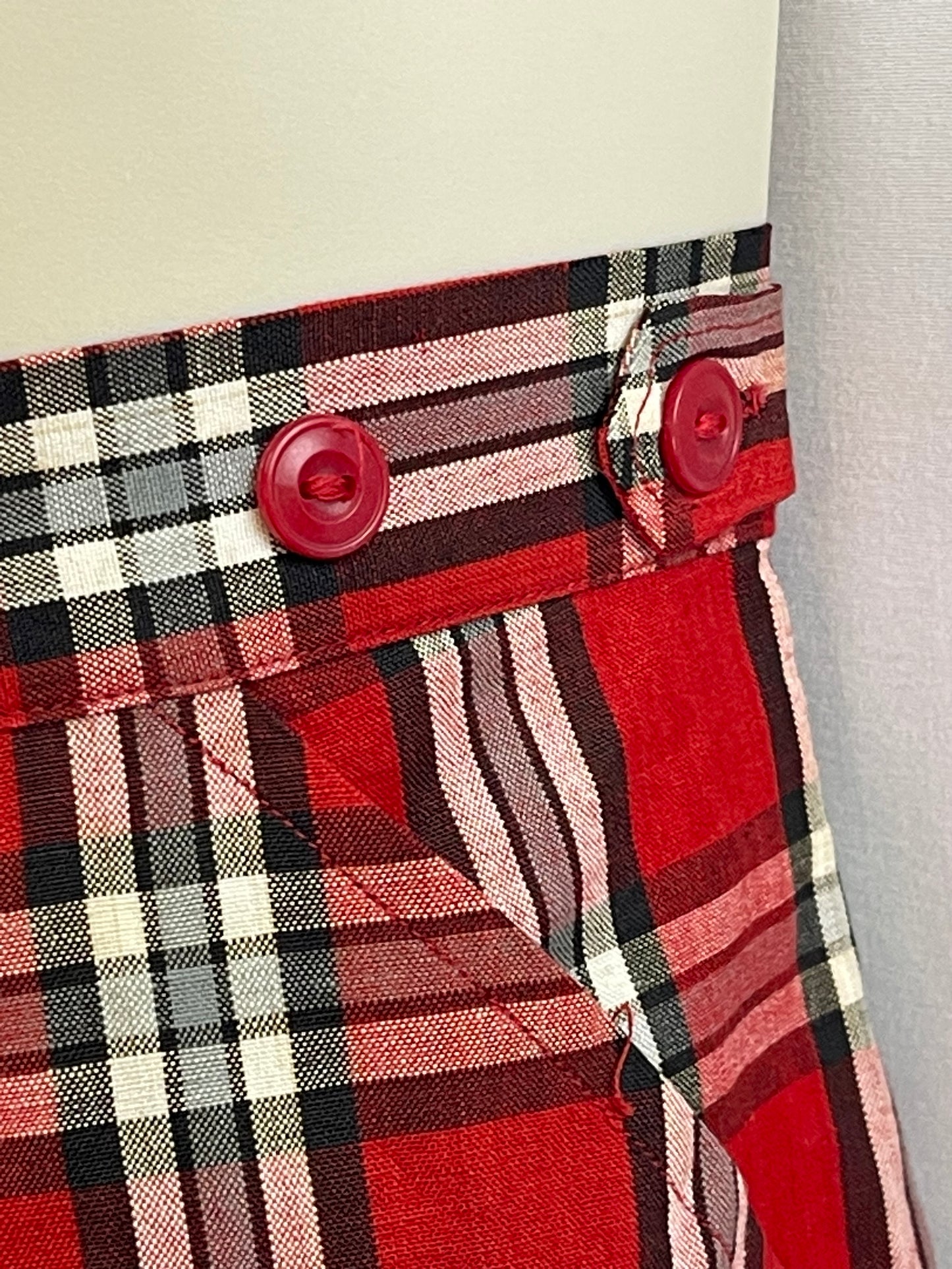 Volup Red Plaid Pedal Pushers