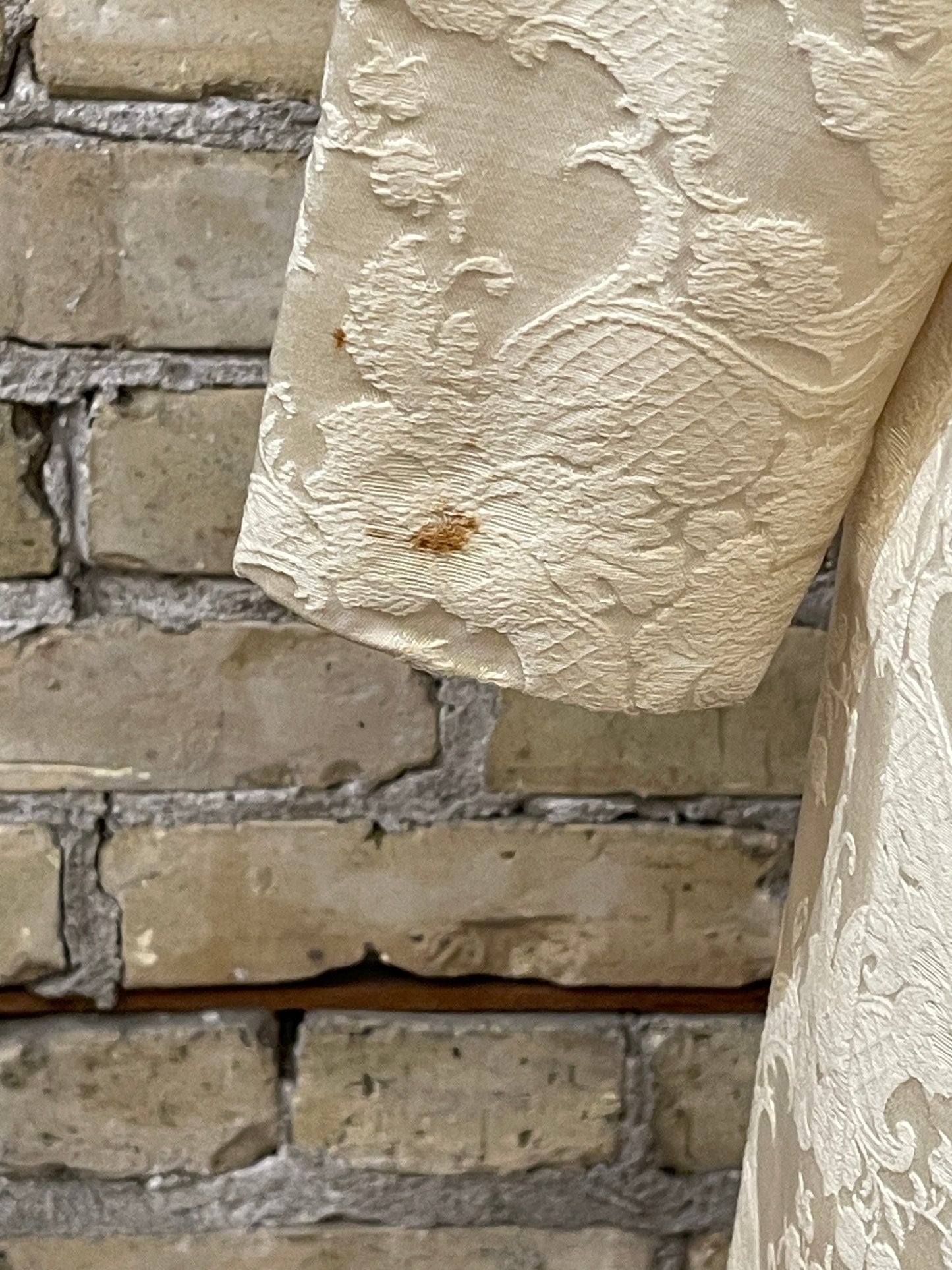 Ivory Brocade Evening Coat