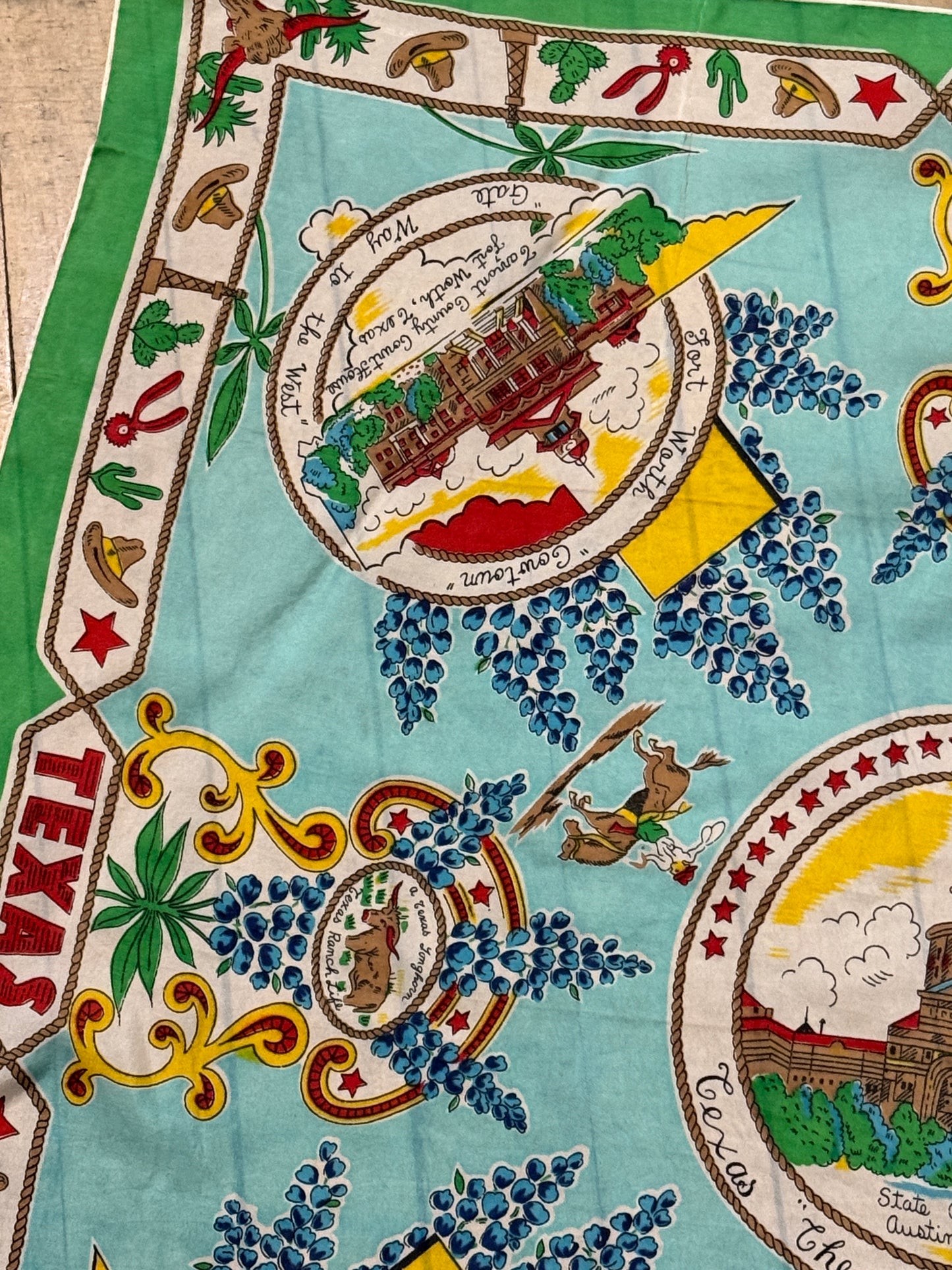 50s Texas souvenir scarf