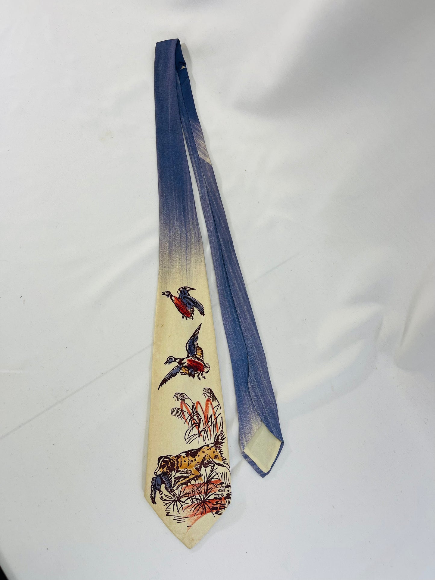 40s Handpainted Duck Tie