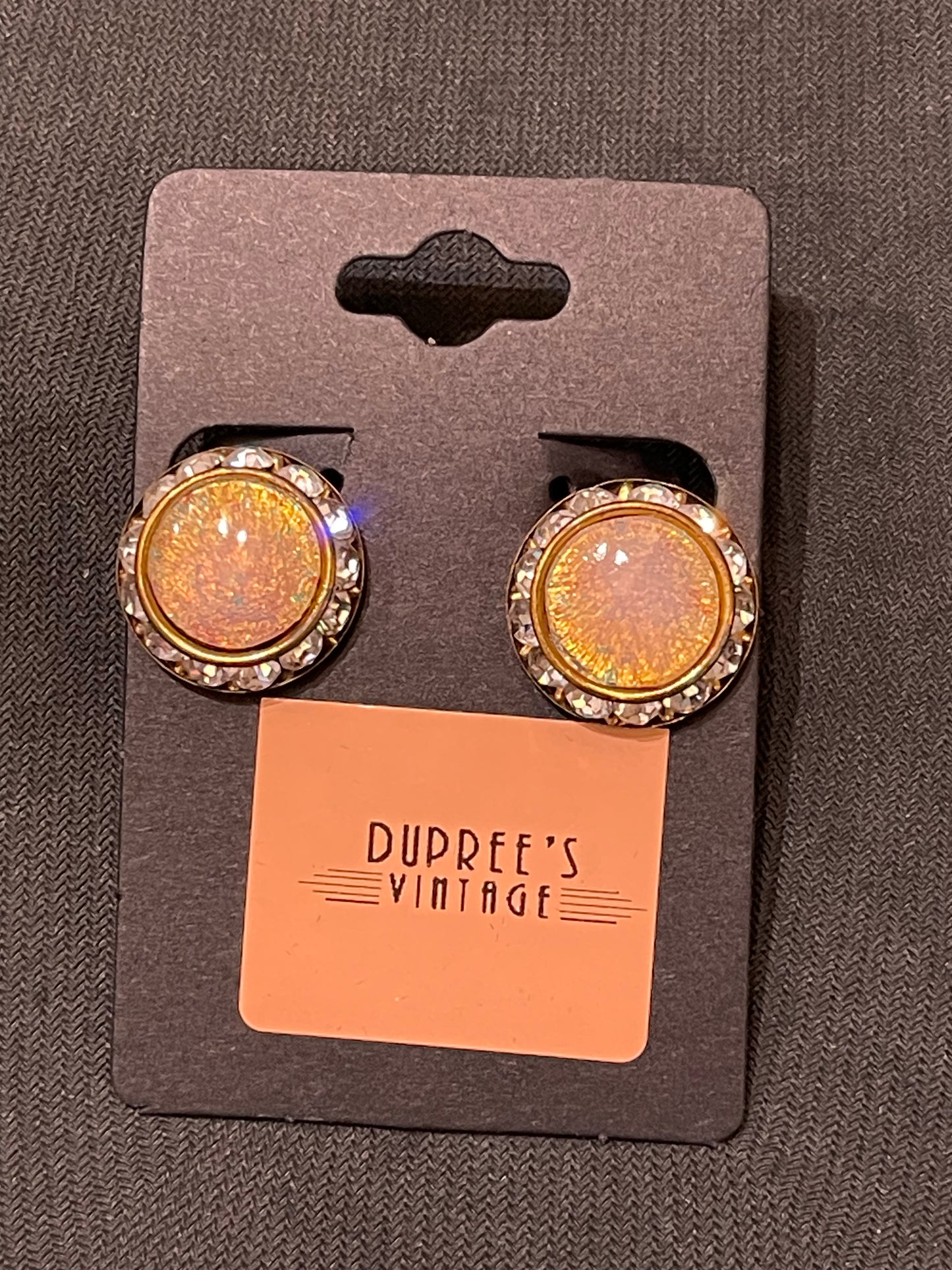 Opalescent Screw Back Earrings