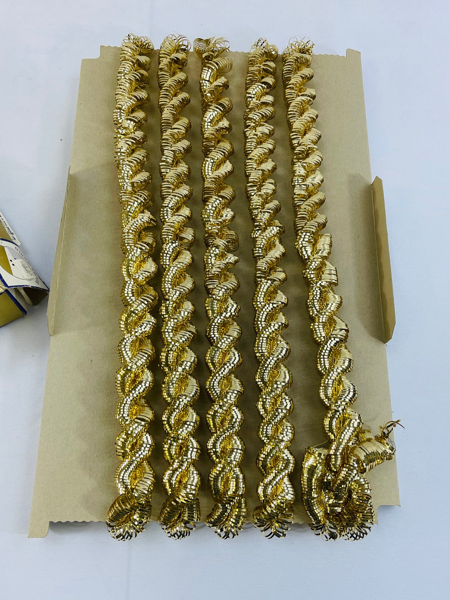 Vintage Gold Rope Tinsel Garland