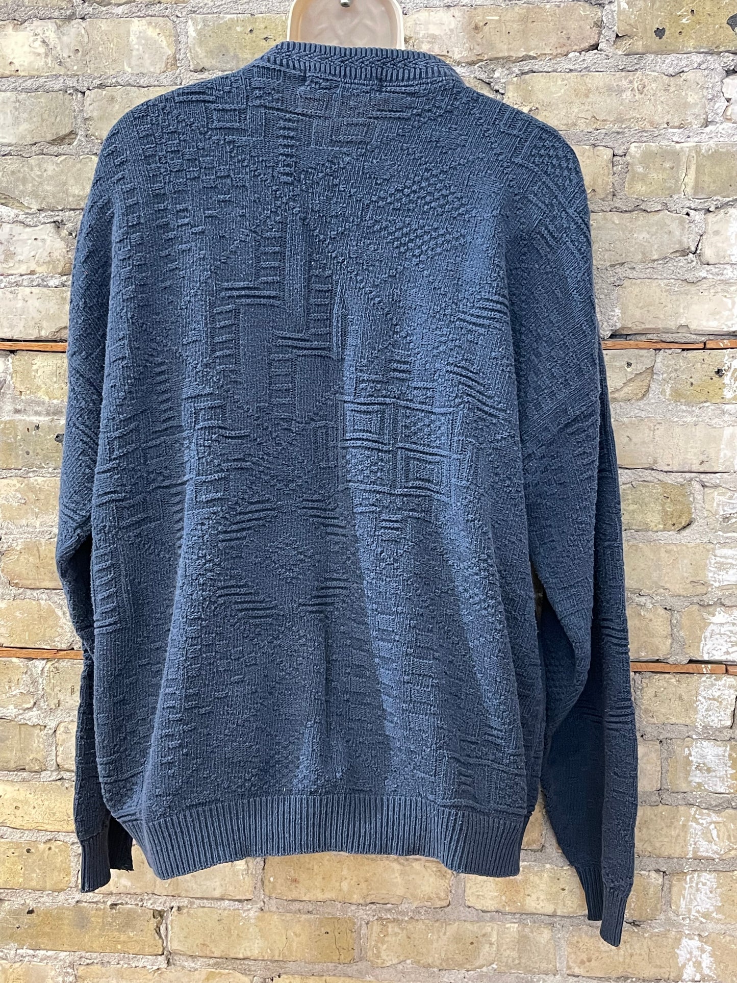 John Weitz Navy Blue 80s Sweater