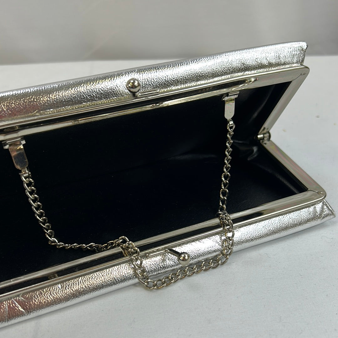 Silver Metallic Clutch