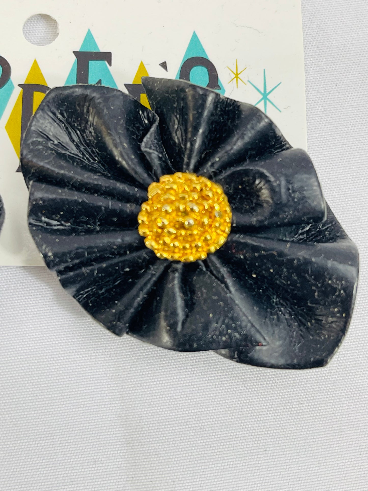 Vintage Black & Gold Shoe Clips