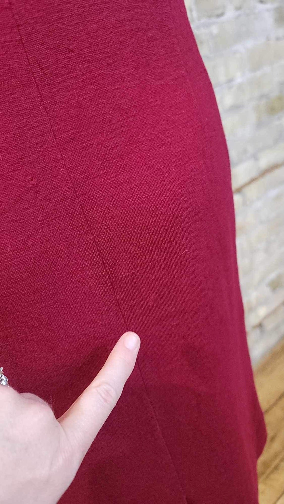 Severely Wounded Burgandy Dress