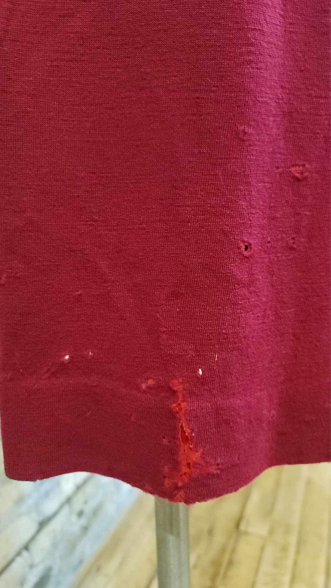 Severely Wounded Burgandy Dress