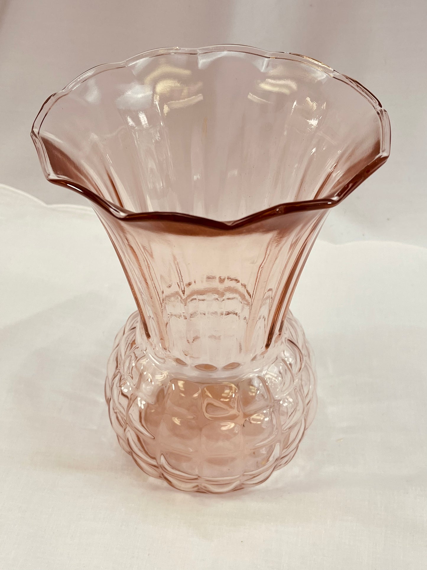 Pink Depression Glass Vase
