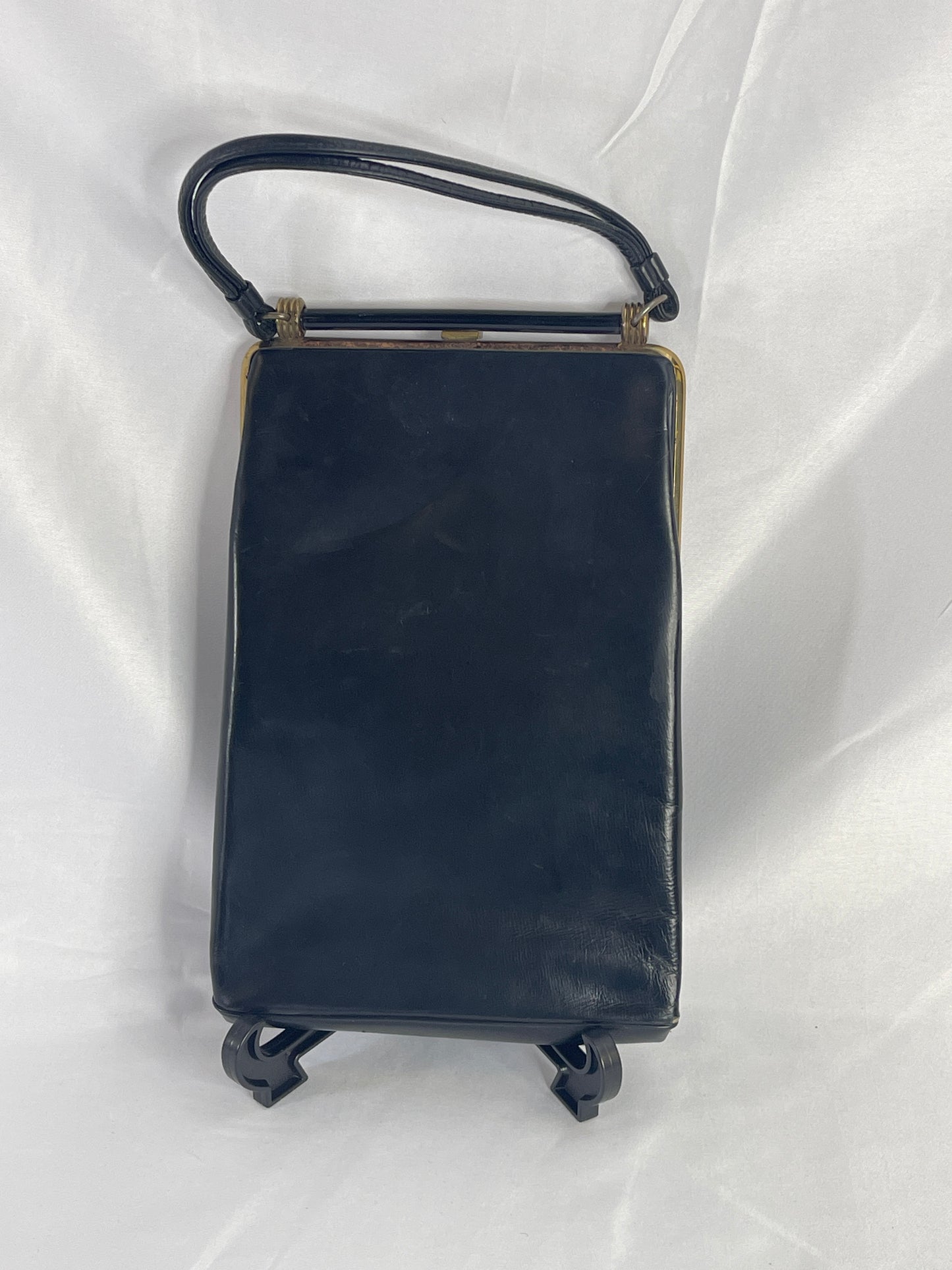 Matte Black Tall Handbag