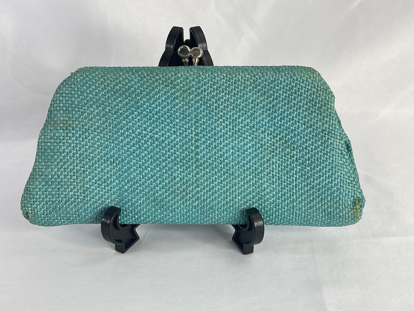 Teal Woven Clutch