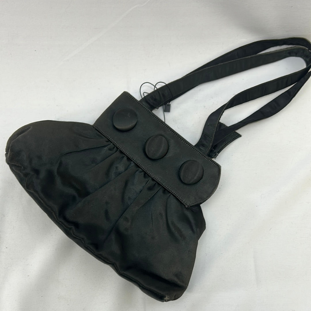 Mini Black Satin Handbag