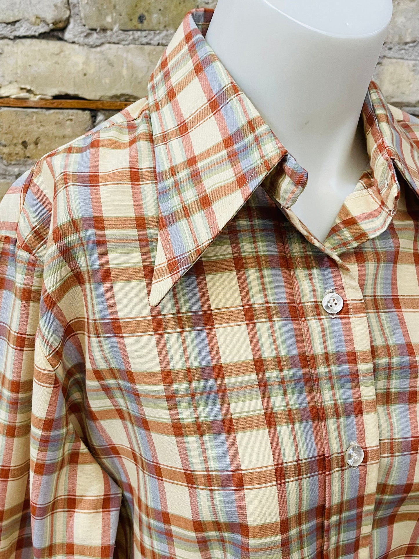 Autumn Colored Plaid Blouse