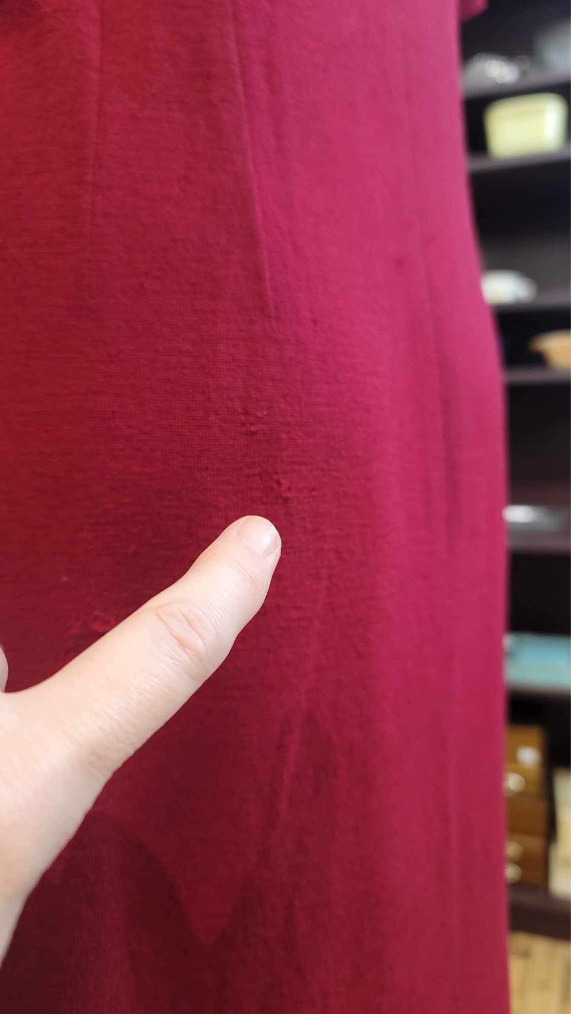 Severely Wounded Burgandy Dress