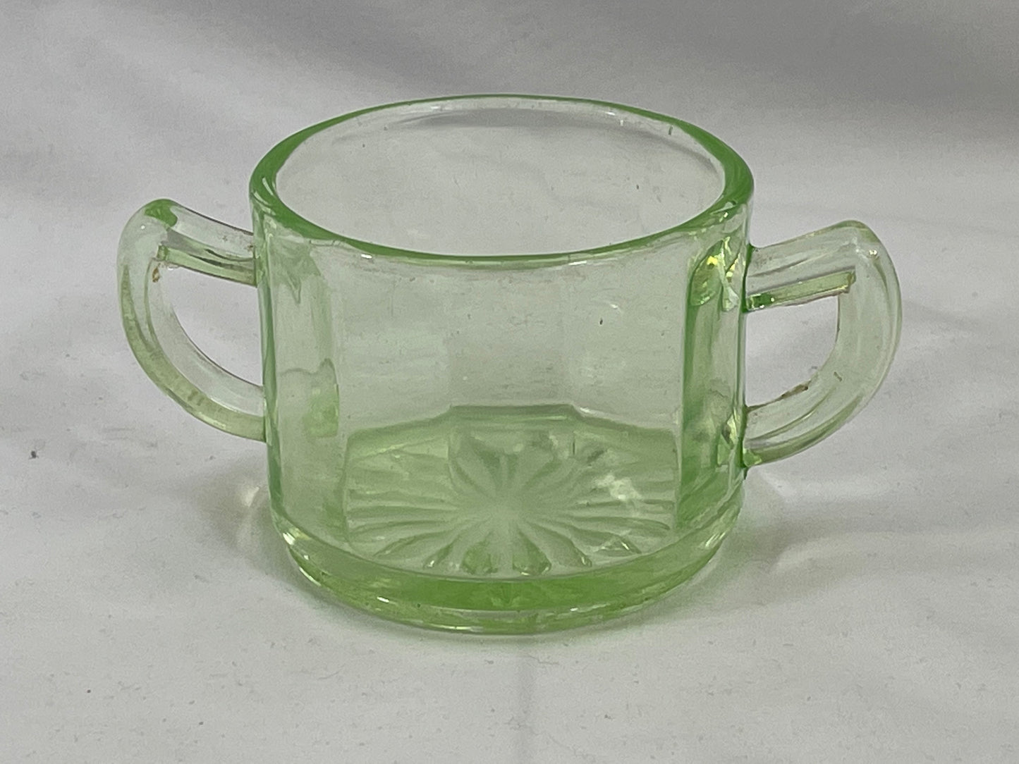 Uranium Glass Sugar Bowl