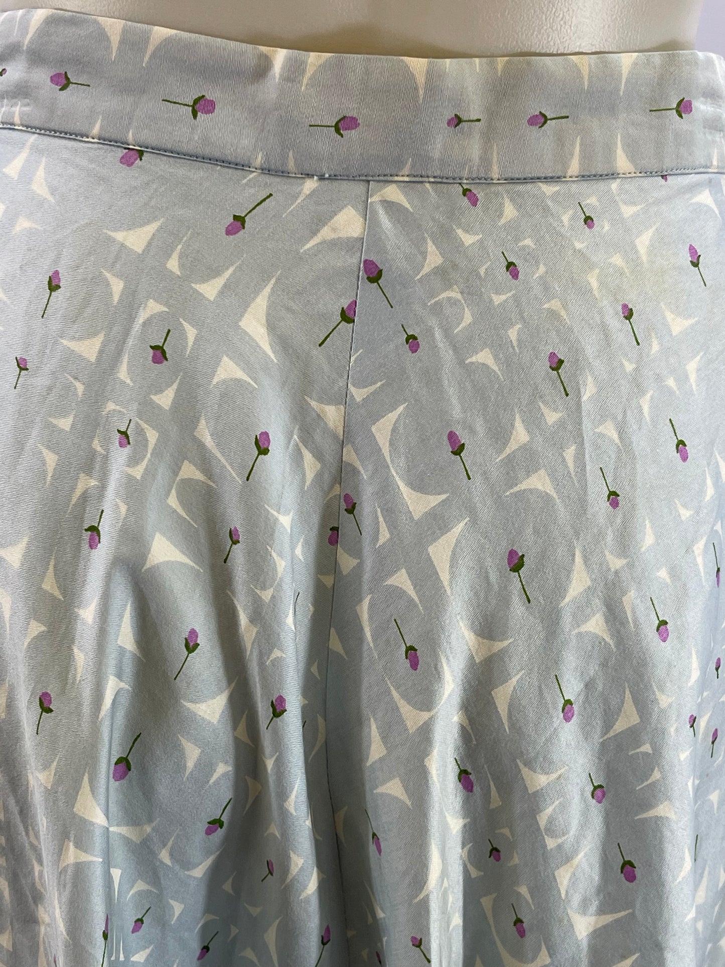 Blue Print 50s Cotton Skirt