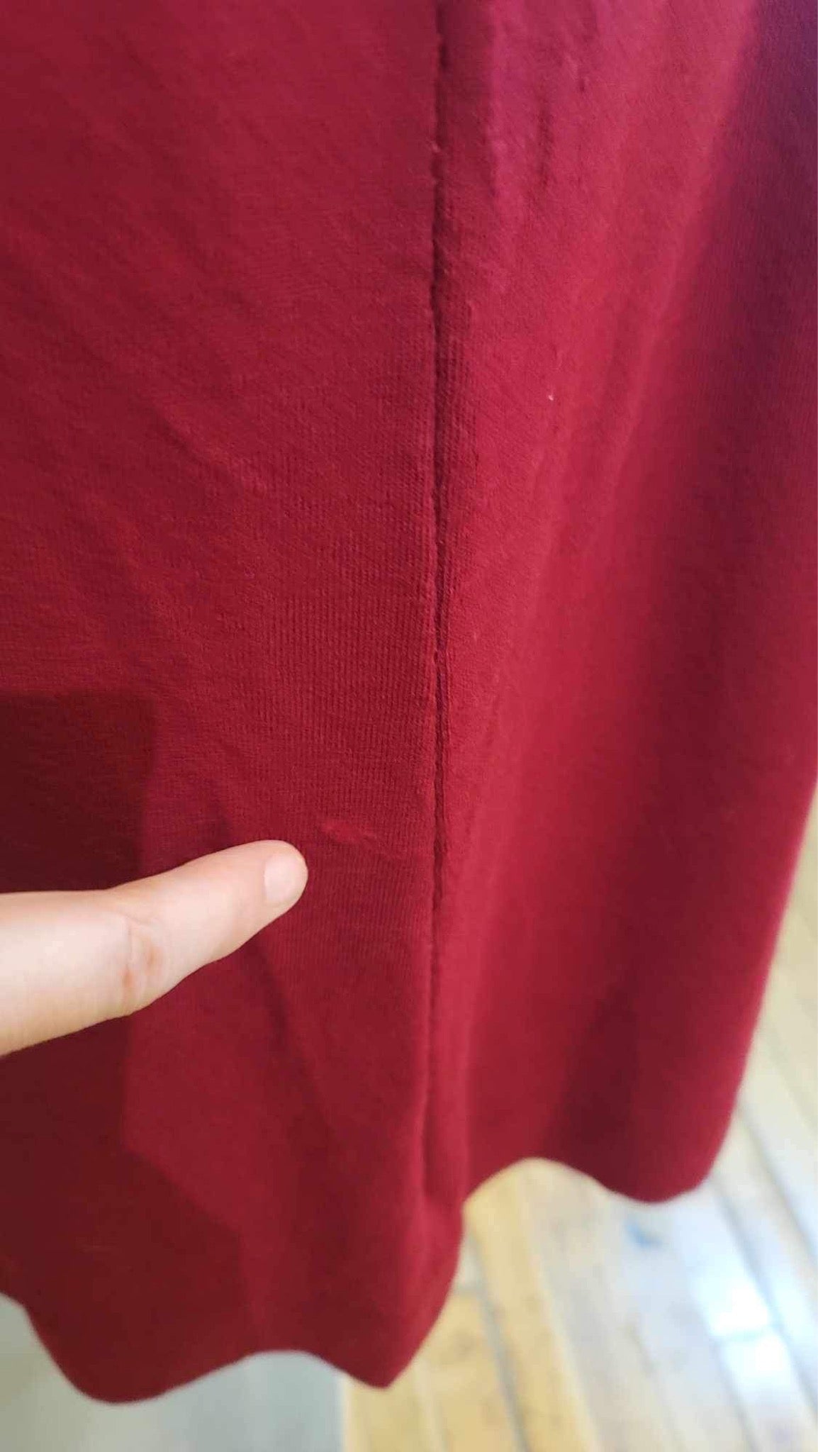 Severely Wounded Burgandy Dress