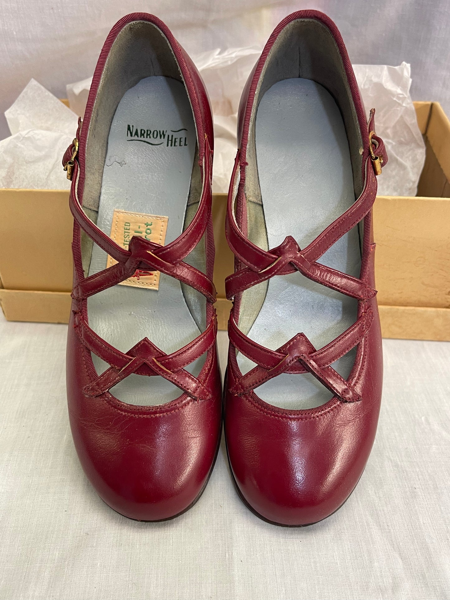 NOS Poll-Parrot Girl’s Red Leather Shoes