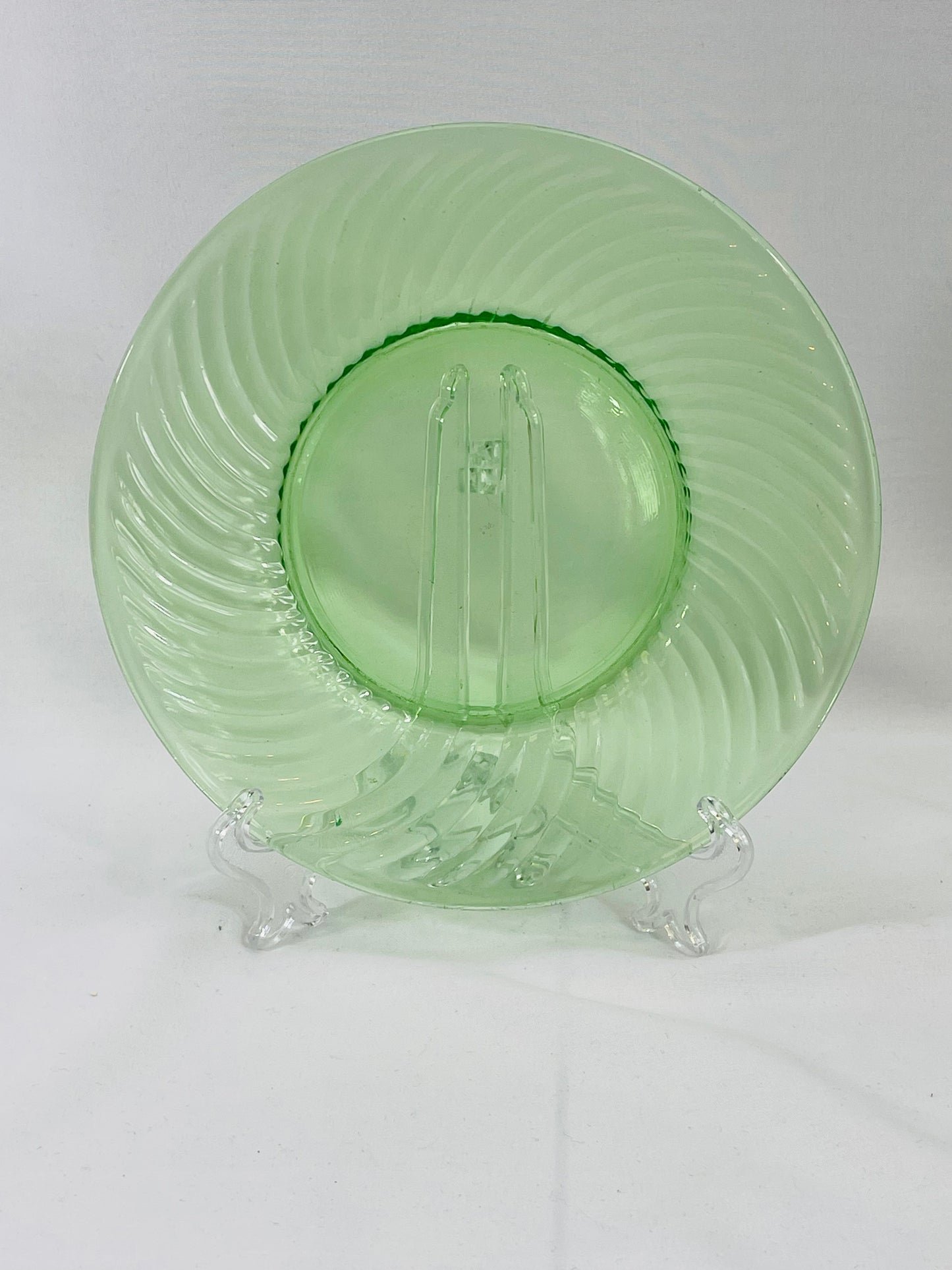Uranium Glass Bread Plate