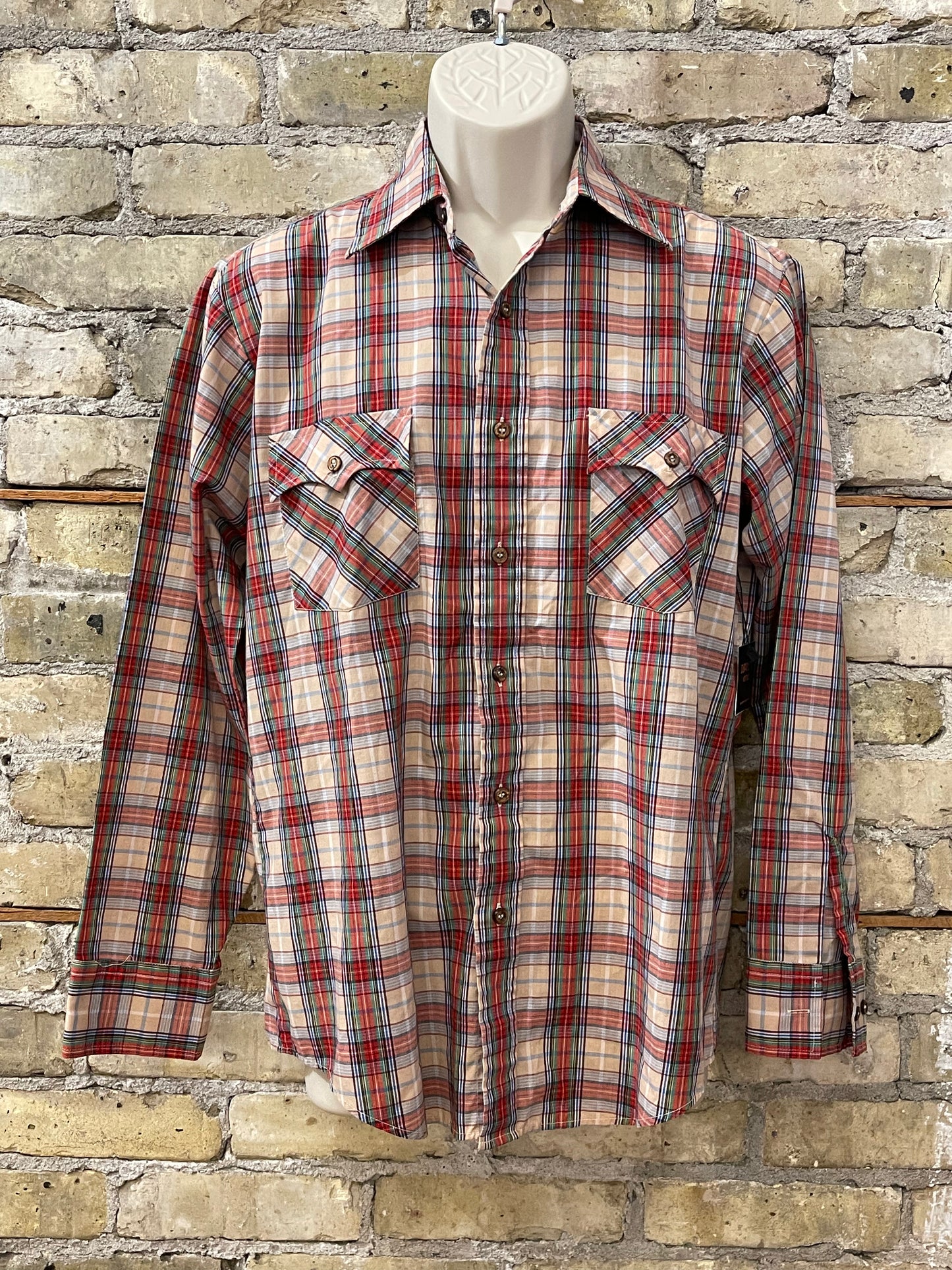 Kingsport Vintage Style Plaid Shirt