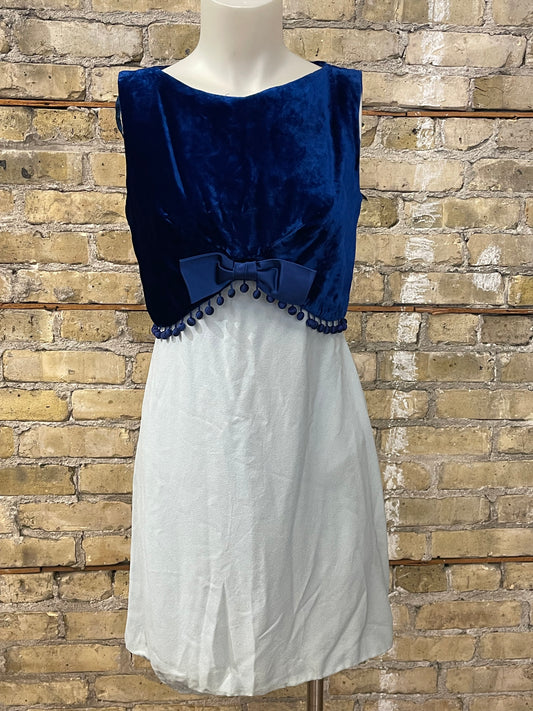 Blue Velvet 60s Party Dress