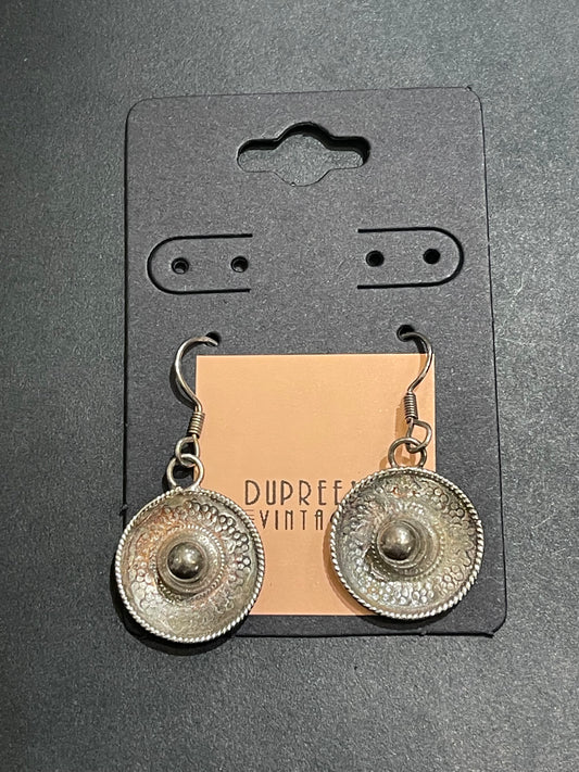 Mexican Silver Sombrero Earrings