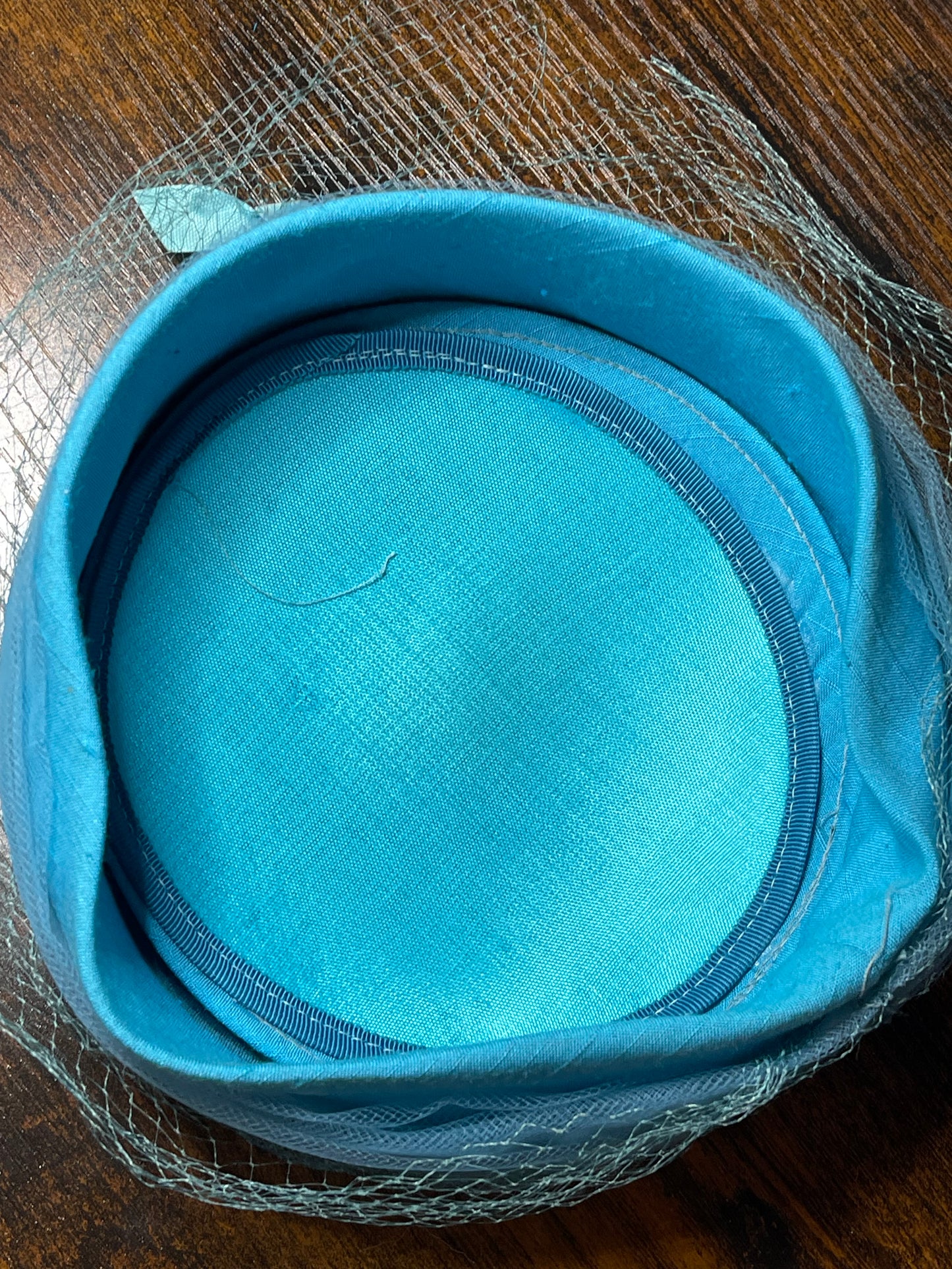 Teal Pillbox Hat