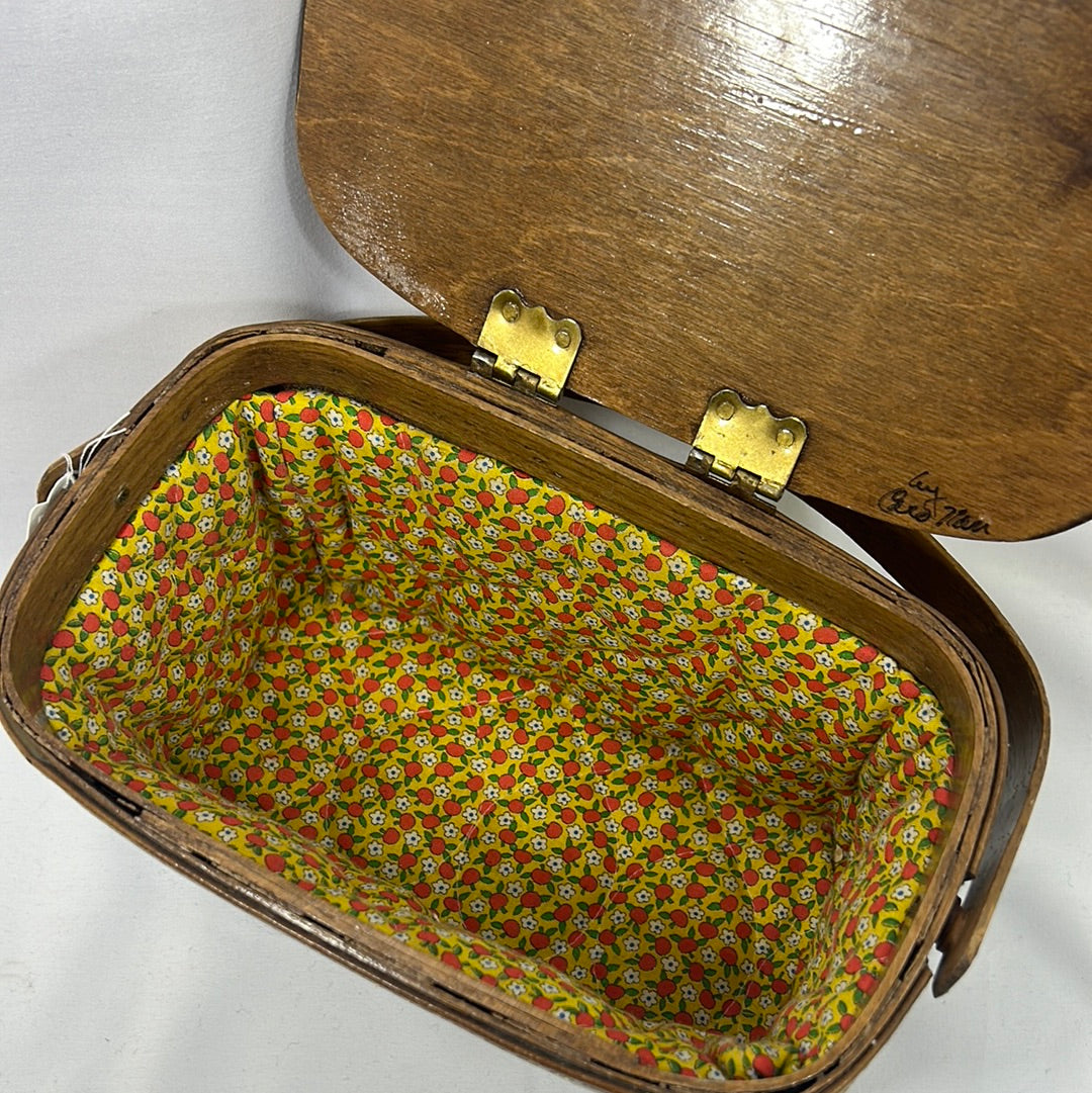 Basket Woven Wooden Purse