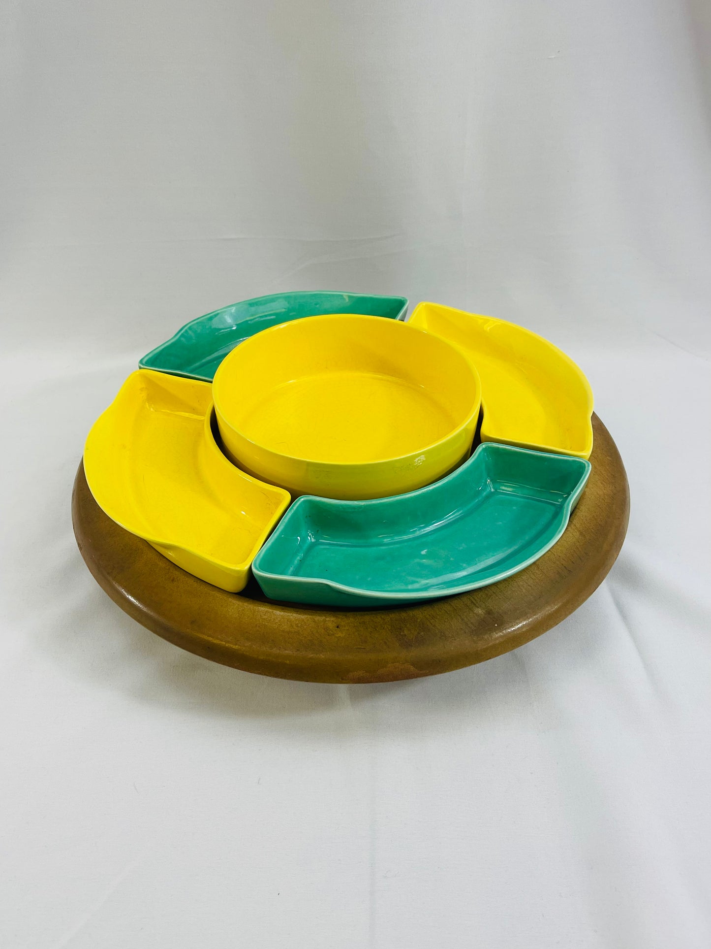 Teal & Yellow Lazy Susan