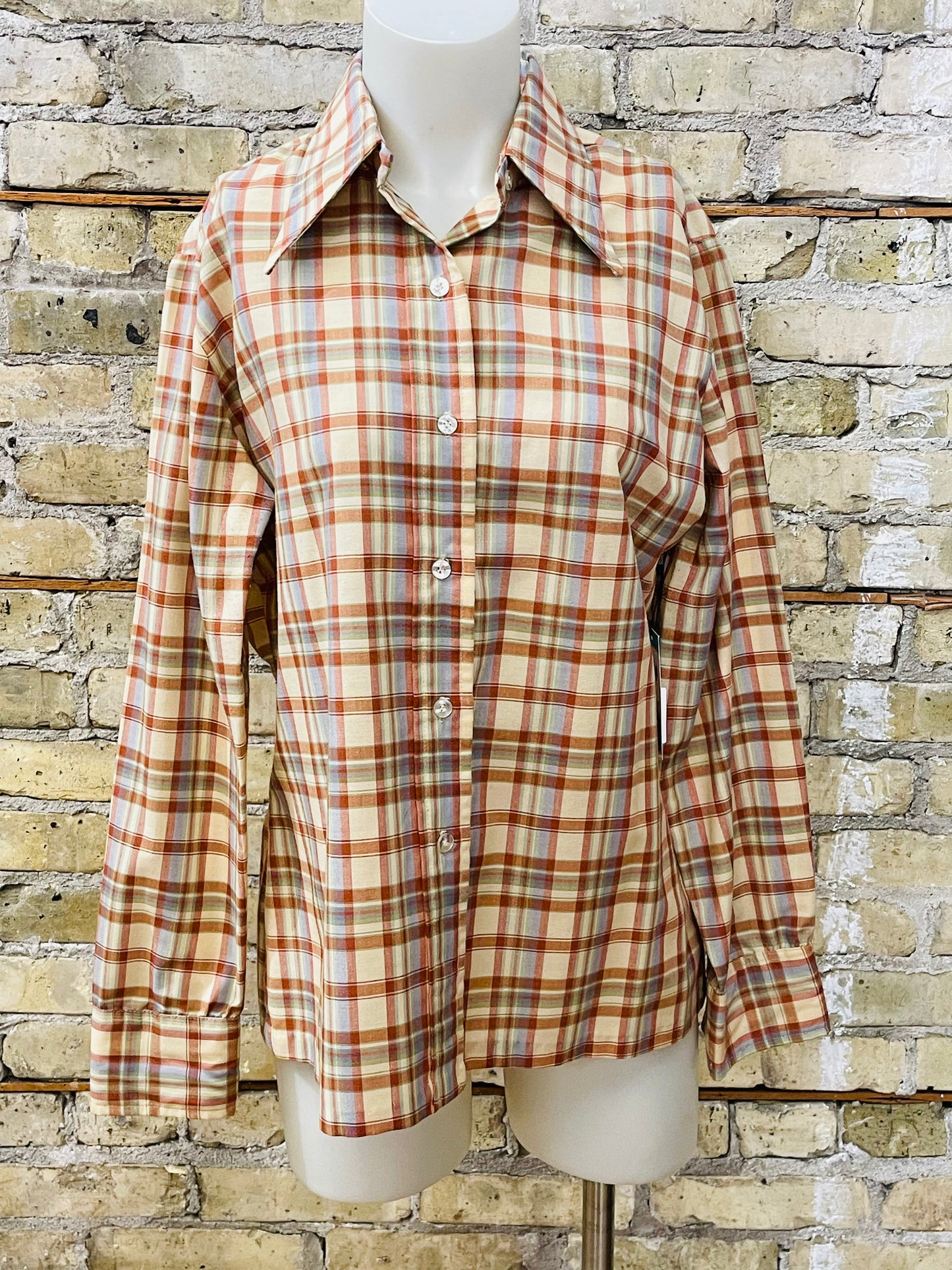 Autumn Colored Plaid Blouse