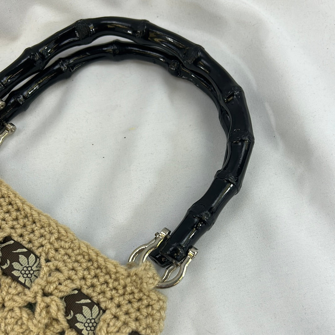 Beige Crocheted Purse
